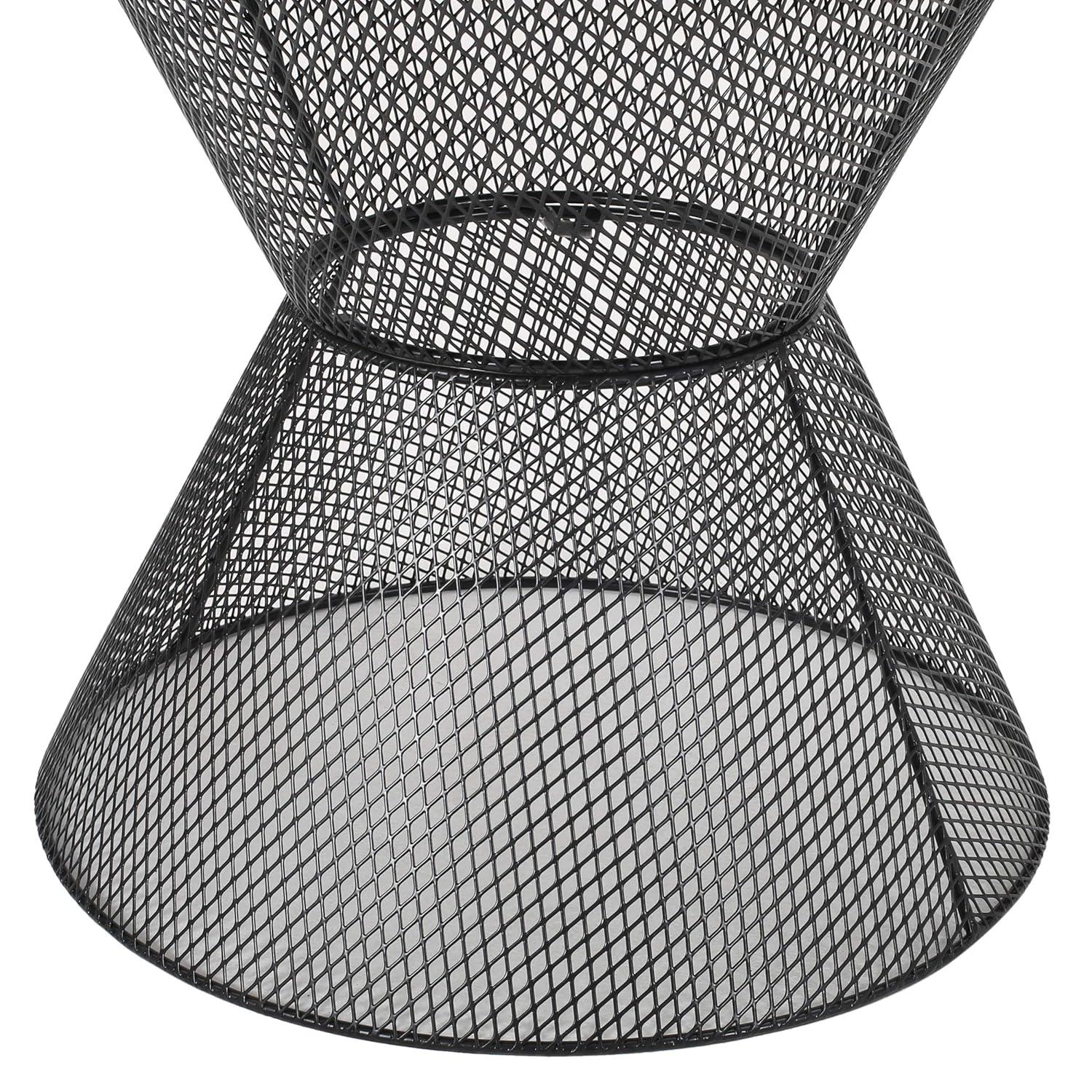 Noble House Nevada Outdoor Iron Side Table in Matte Black