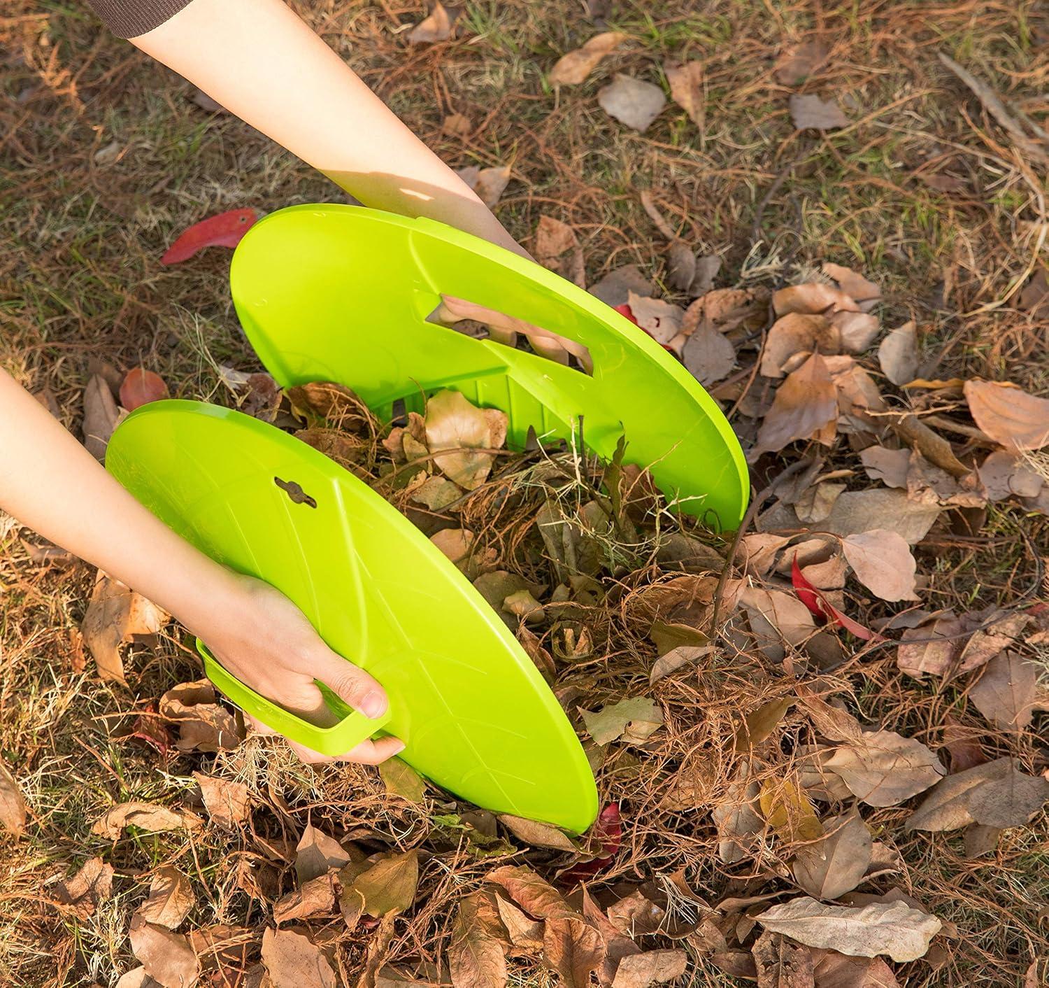 Pair of Plastic Leaf Scoops, Hand Rakes