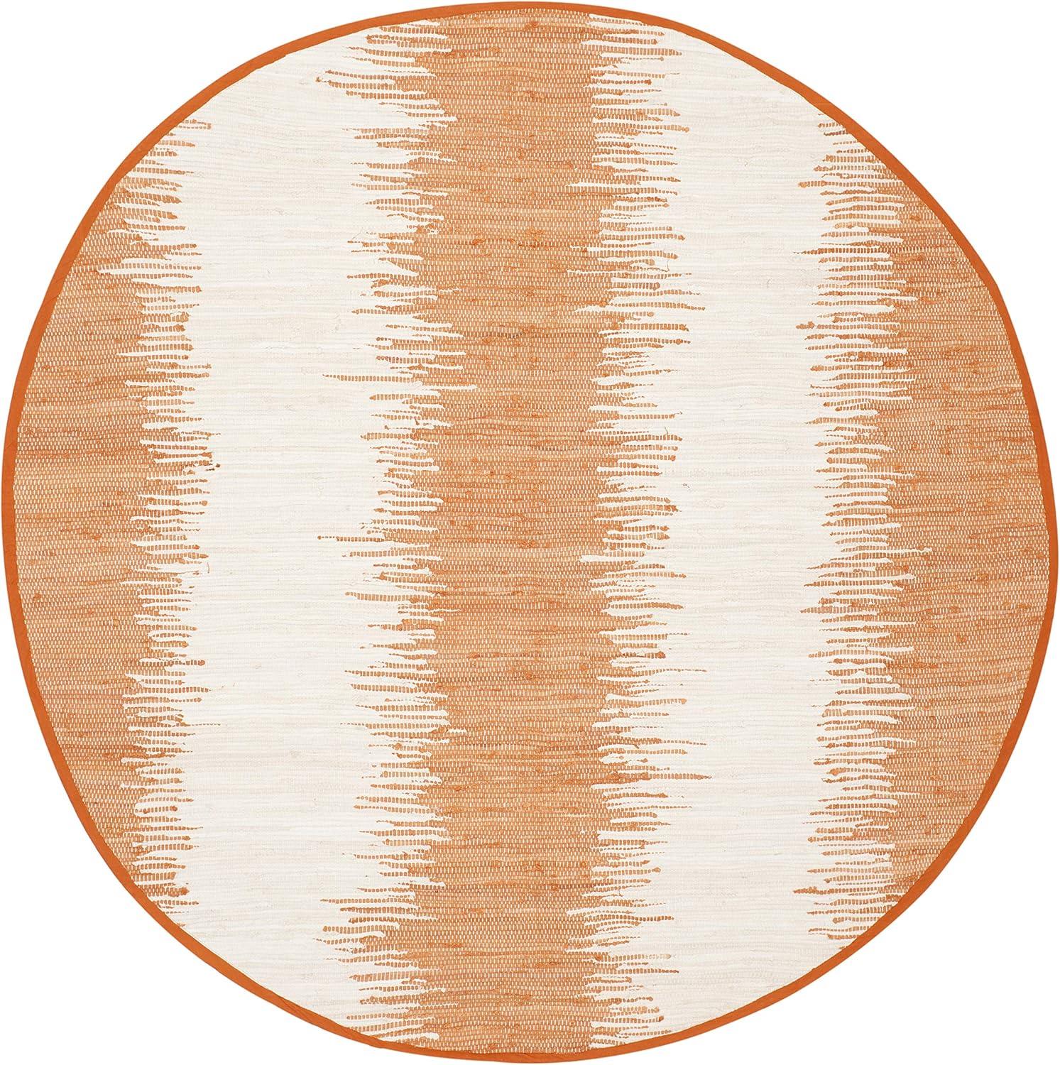 Montauk MTK751 Hand Woven Indoor Area Rug - Orange - 6' Round - Safavieh
