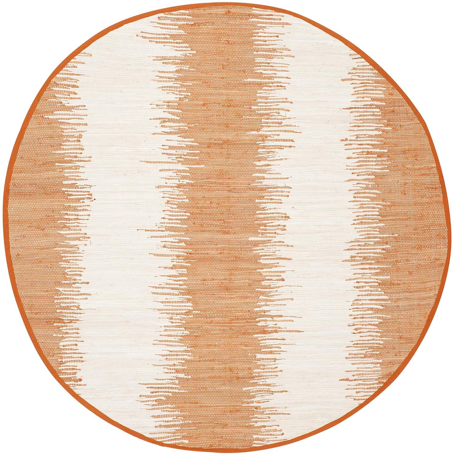 Montauk MTK751 Hand Woven Indoor Area Rug - Orange - 6' Round - Safavieh