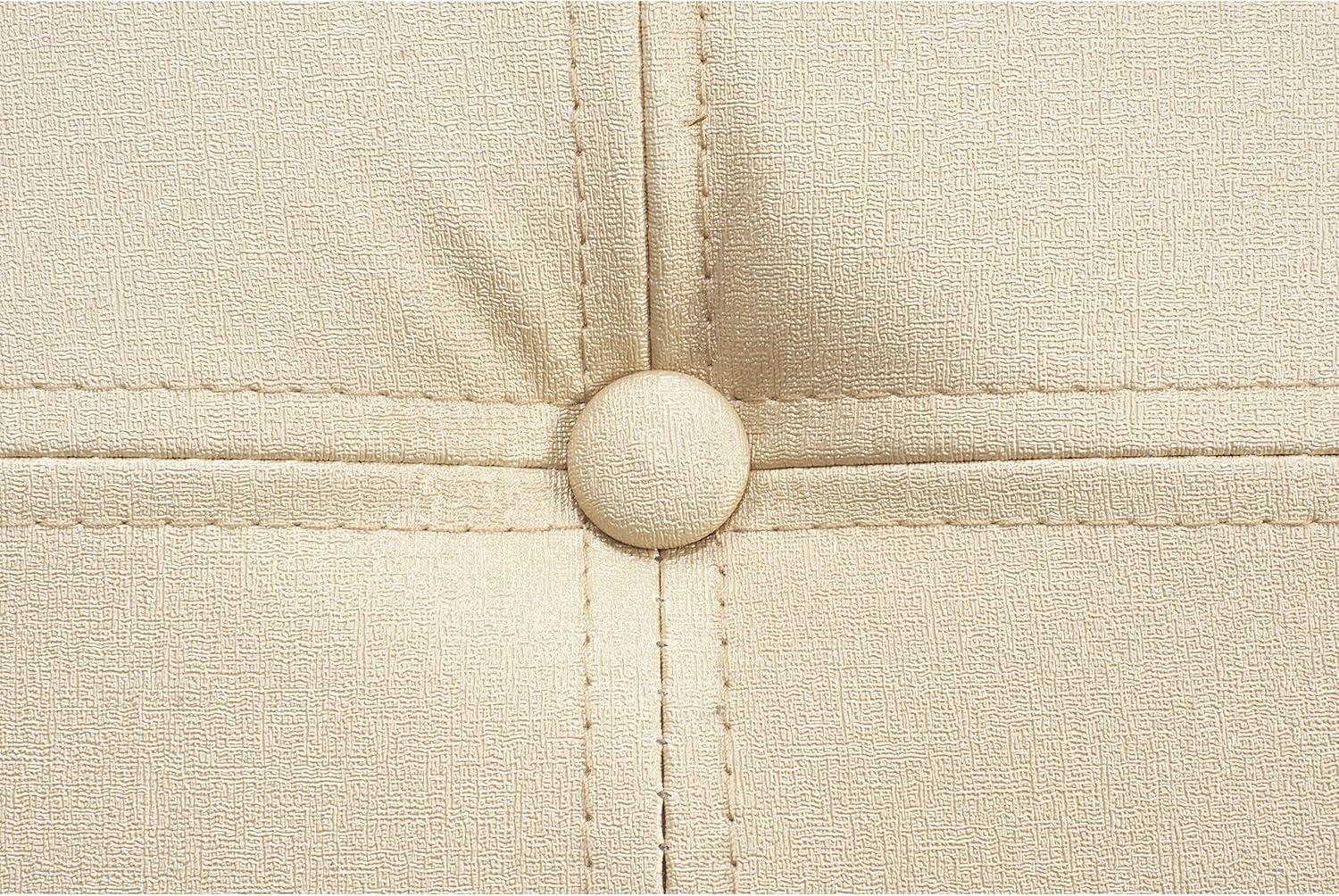 Simplify Luxora Faux Leather Ottoman