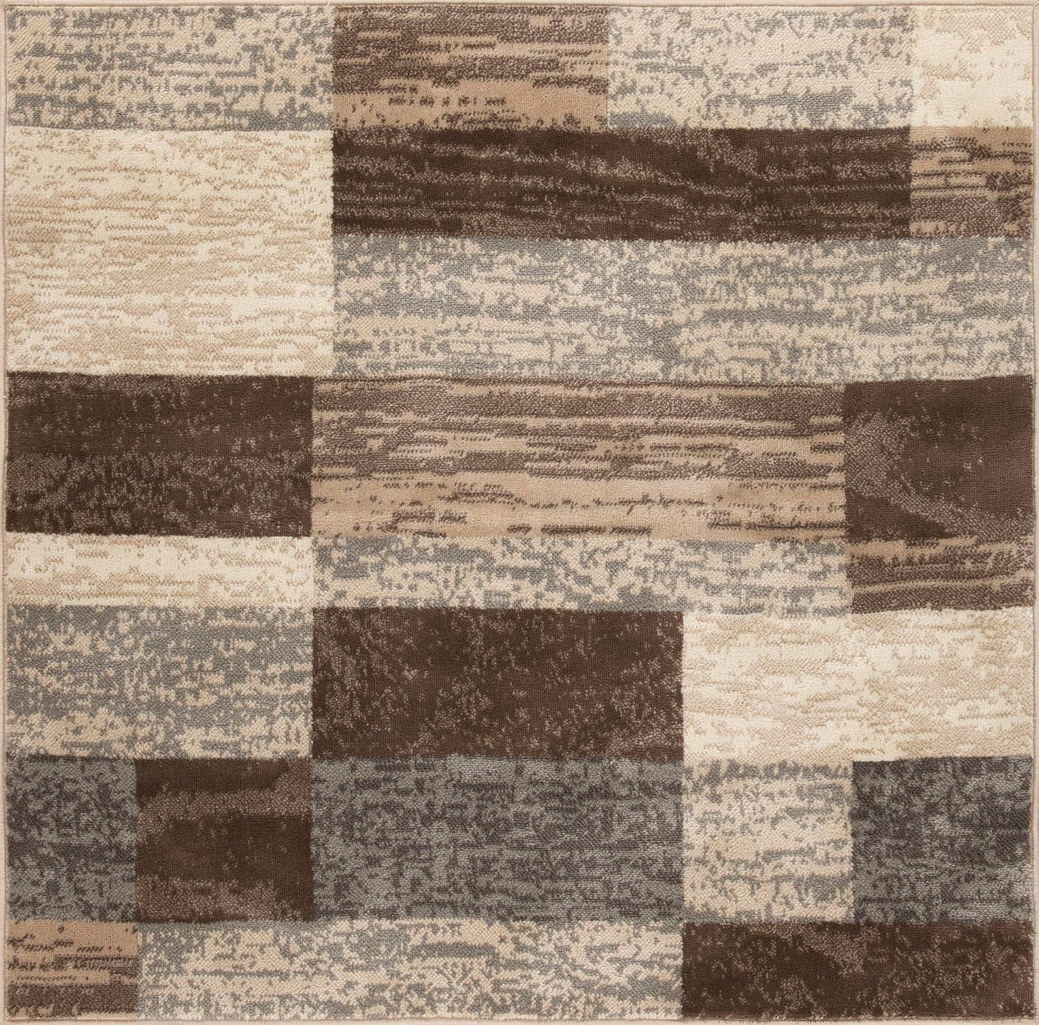 Superior Rockwood Geometric Indoor Area Rug, 8' x 8' Square, Slate