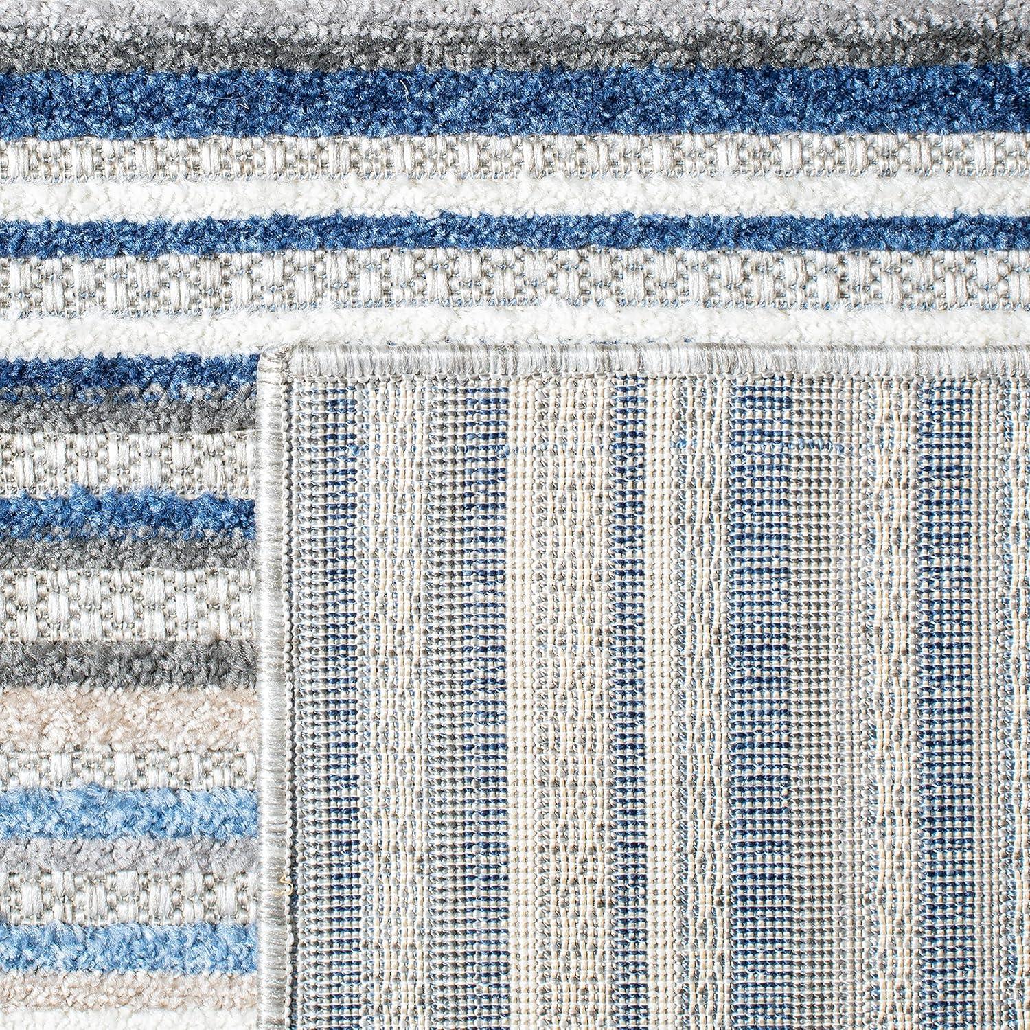 Cabana CBN323 Loomed Indoor Area Rug - Grey/Blue - 5'3"x7'6" - Safavieh