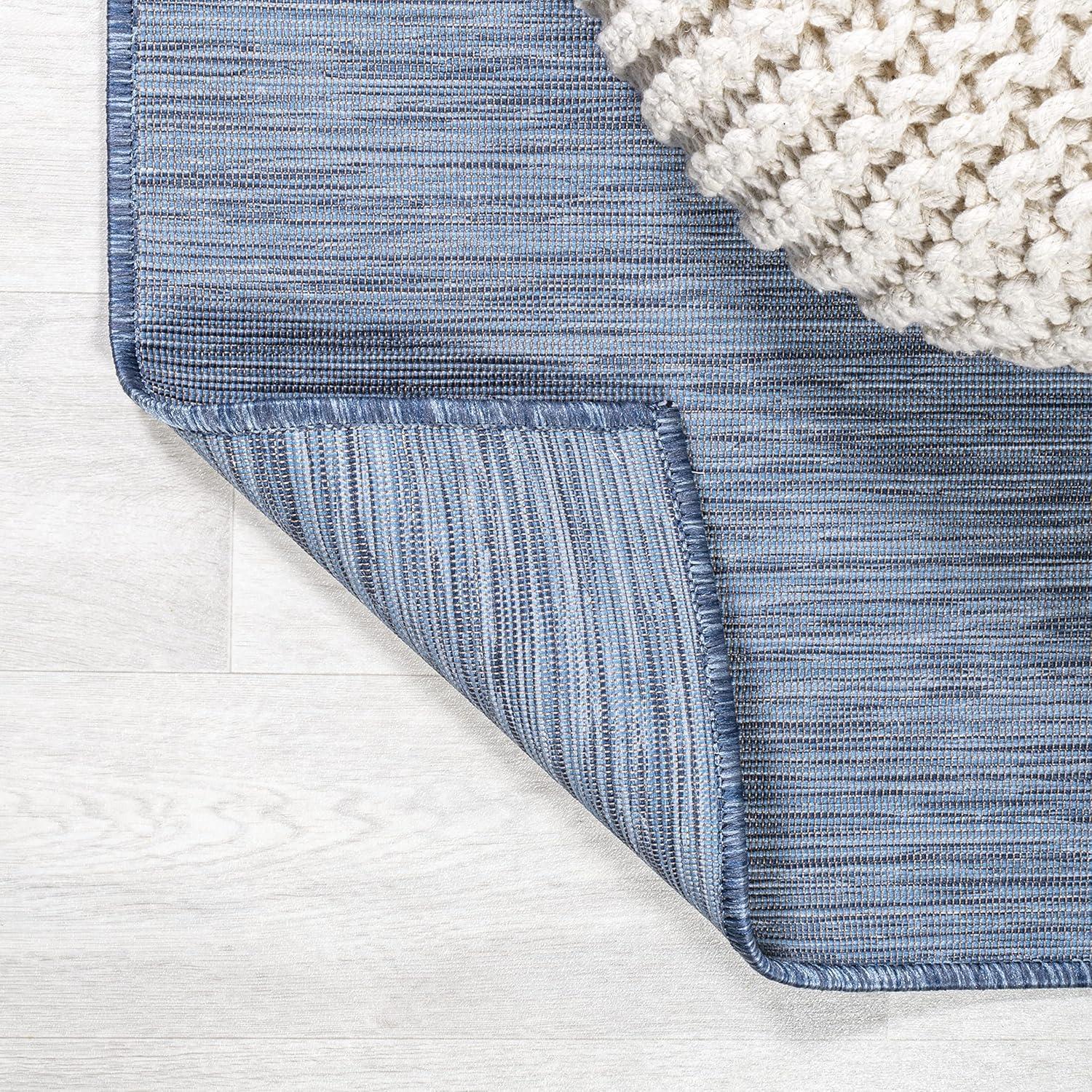 8'x10' Ethan Modern Flatweave Solid  Area Rug, Brown - JONATHAN Y