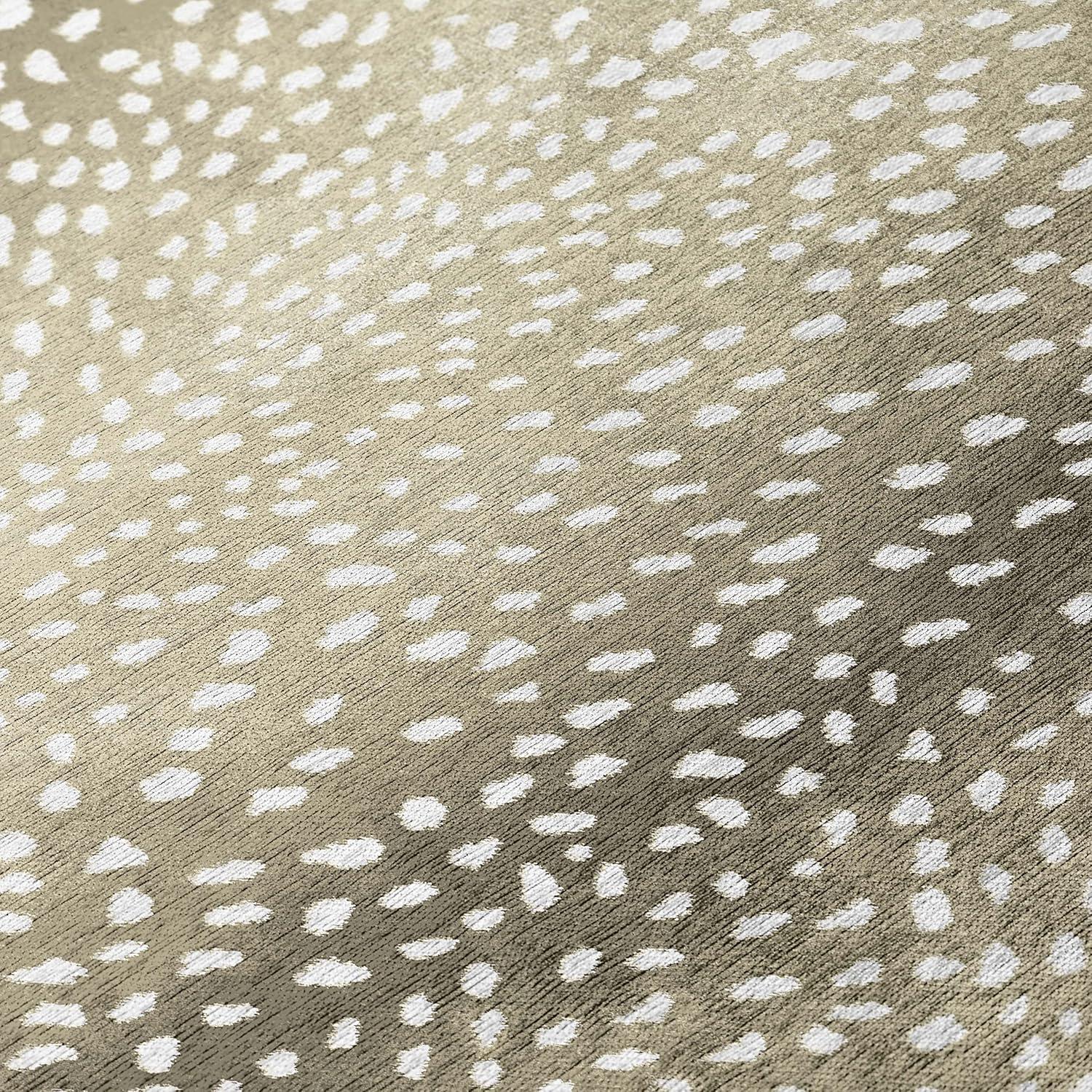 Addison Rugs Indoor/ Outdoor Addison Safari Gazelle Animal Print Washable Area Rug 8' x 8' - Fawn