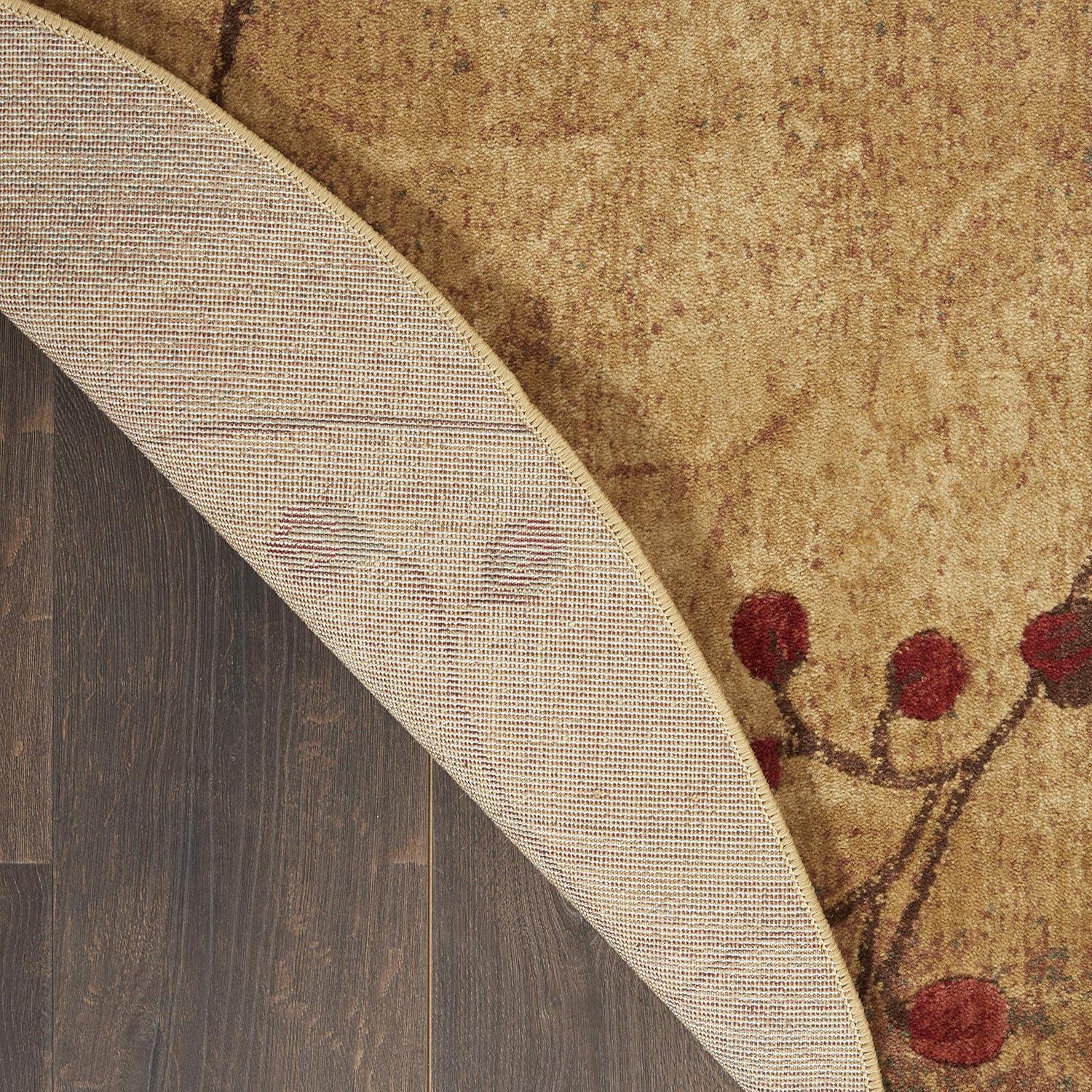 Nourison Somerset Nature Latte 5'6" x ROUND Area Rug, (6 Round)