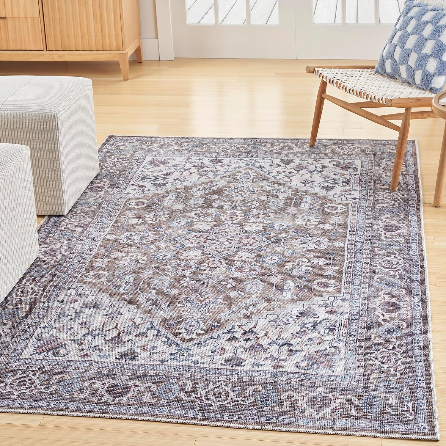 SR104-OLIVY Washable Oriental Rug