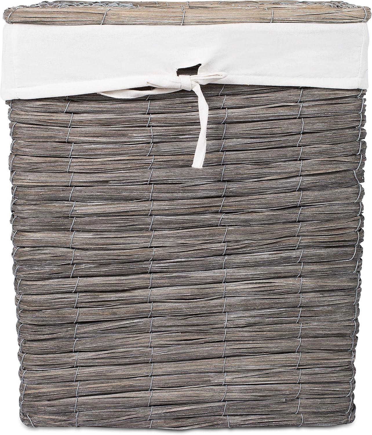 BirdRock Home Wicker Laundry Hamper with Handles