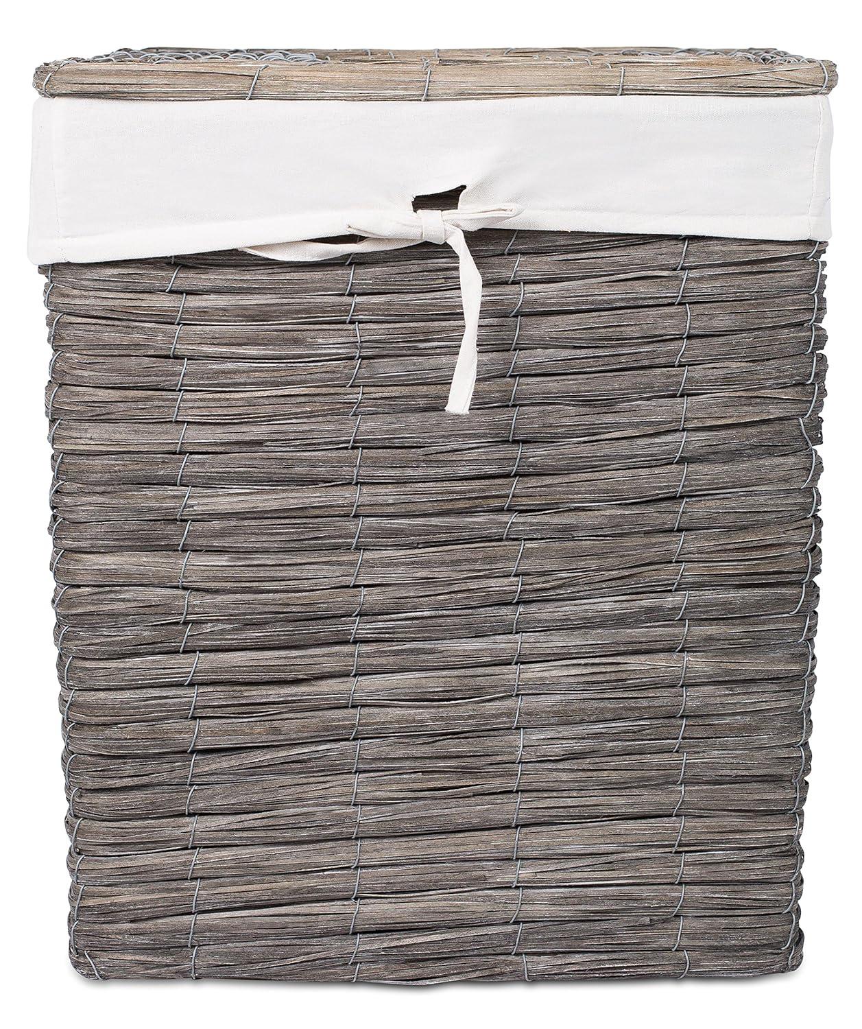 BirdRock Home Wicker Laundry Hamper with Handles