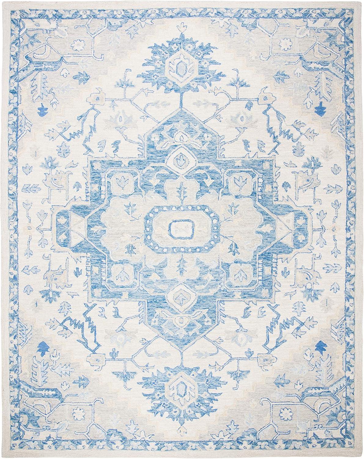 Micro-Loop MLP503 Hand Tufted Area Rug - Ivory/Blue - 8'x10' - Safavieh.