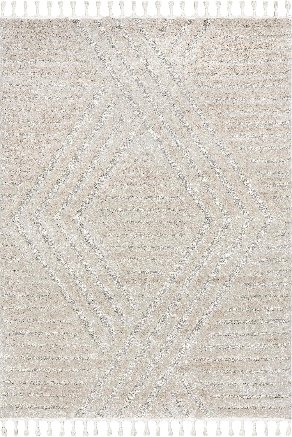 Nuloom Risette Geometric Shag Tassel Indoor Area Rug