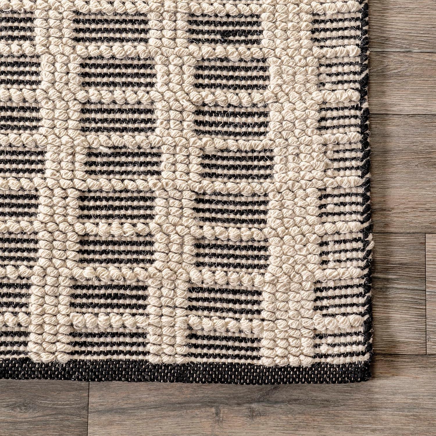 Arvin Olano x Rugs USA Arvin Olano x Rugs USA Parker Check Textured Ivory Area Rug