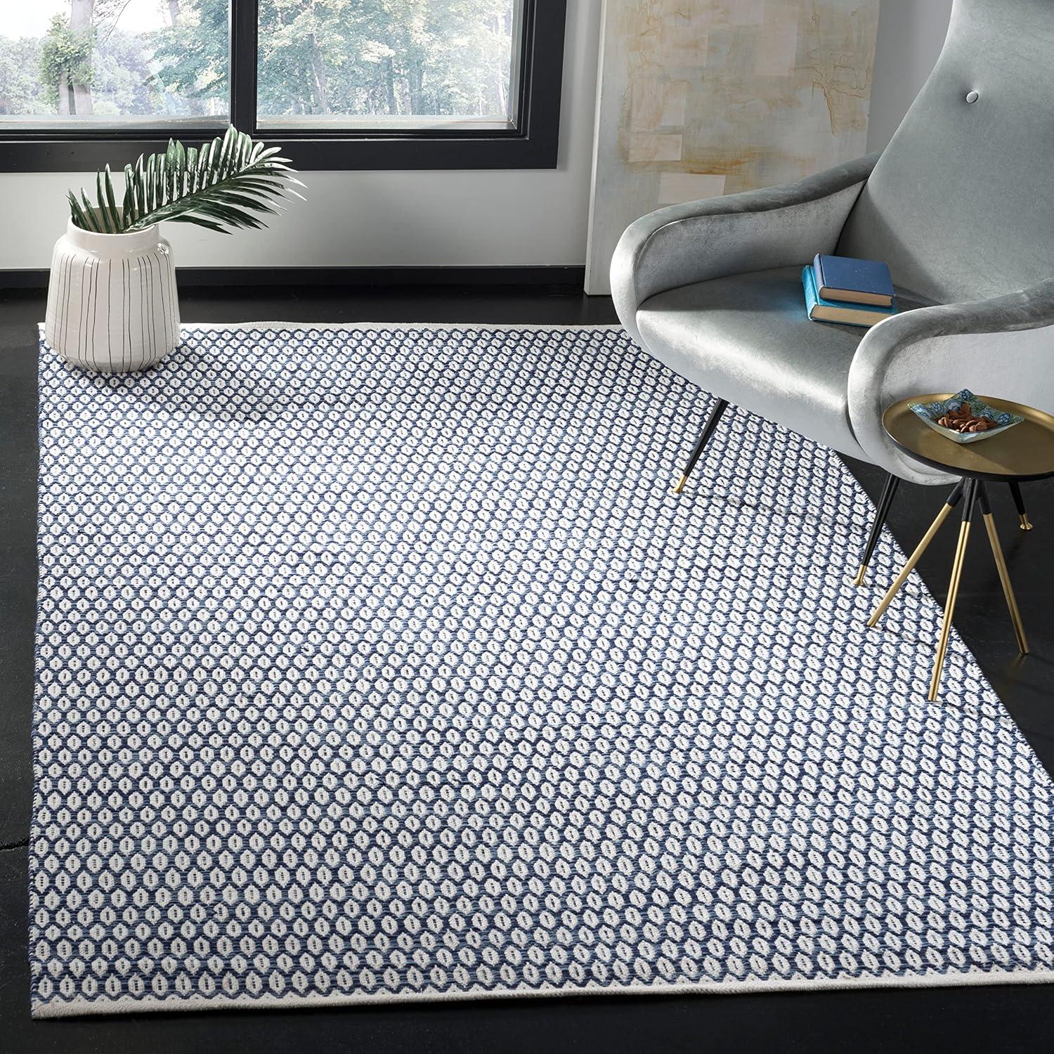 Montauk MTK608 Hand Woven Indoor Runner Rug - Aqua/Ivory - 2'3"x7' - Safavieh