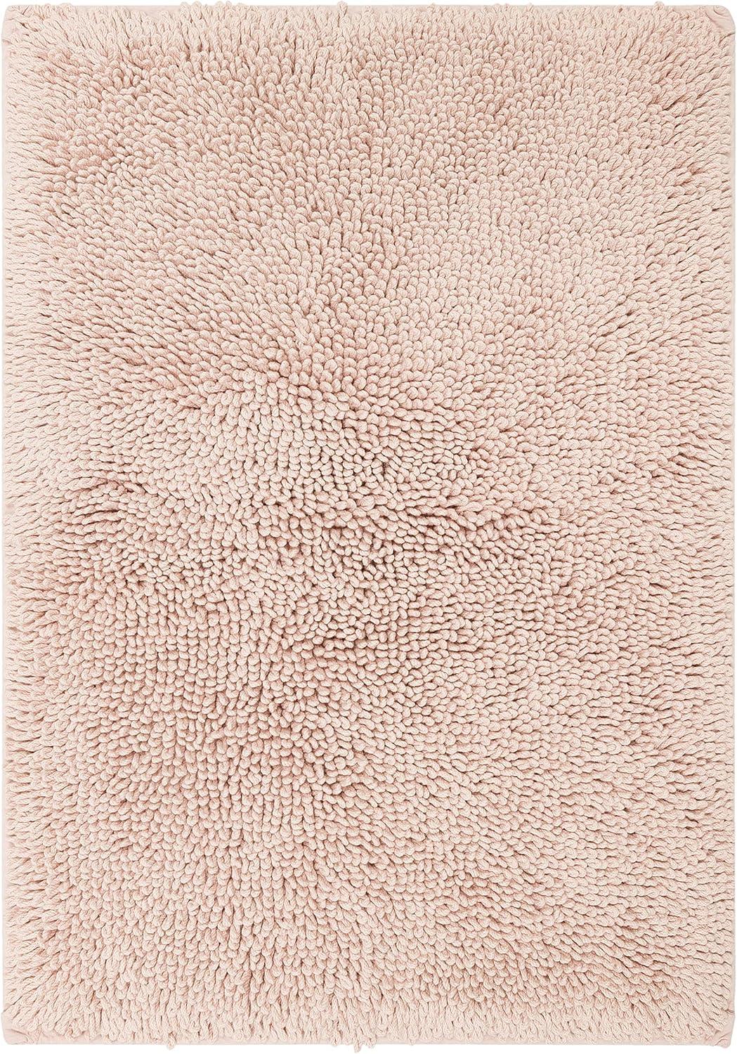 Blush Cotton High-Pile 24" x 60" Bath Rug