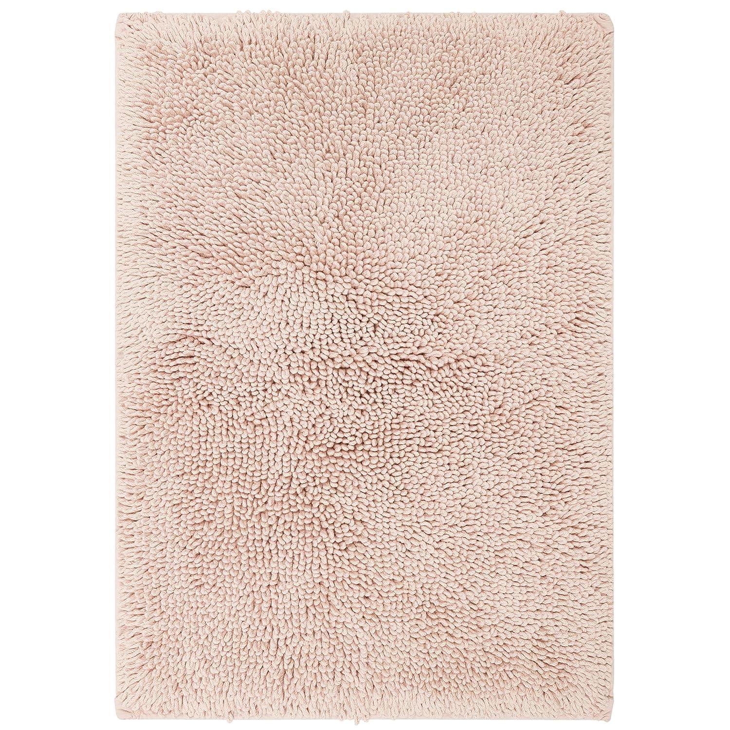 Blush Cotton High-Pile 24" x 60" Bath Rug