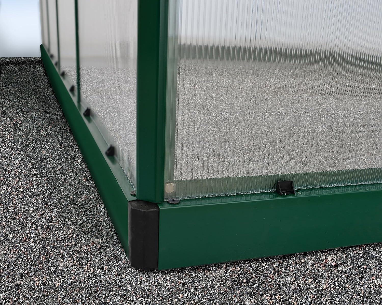 Palram - Canopia Mythos 6' x 8' Polycarbonate/Aluminum Walk-In Greenhouse – Green - with Roof Vent