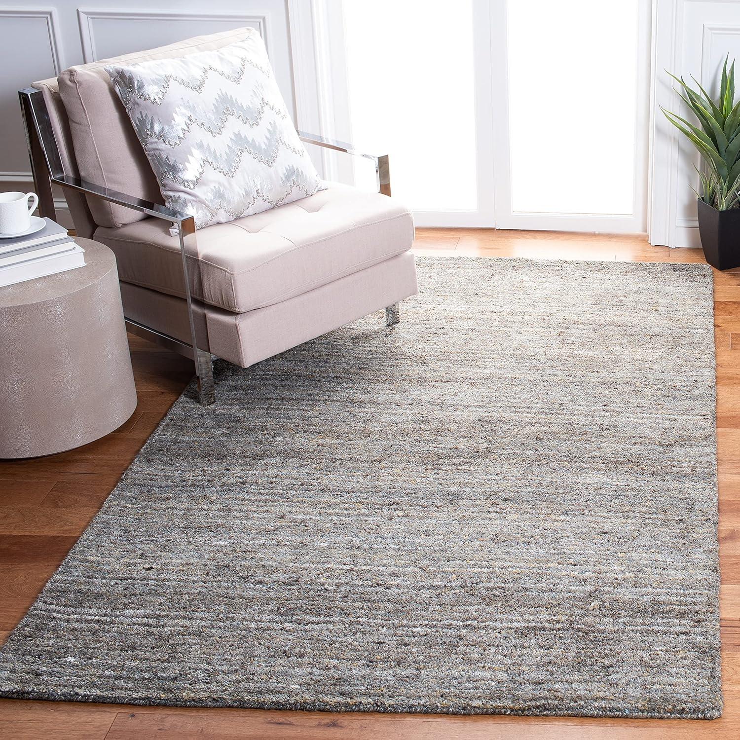 Himalaya HIM413 Hand Tufted Area Rug - Gray/Olive - 4'x6' - Safavieh.