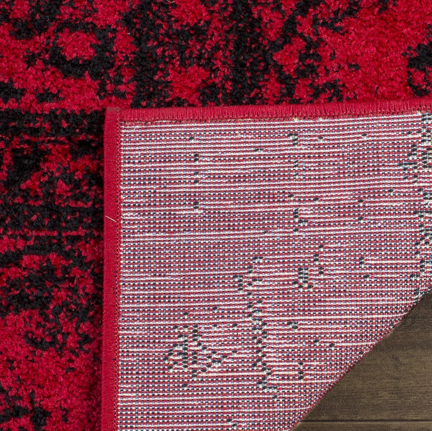 Adirondack ADR101 Power Loomed Accent Rug - Red/Black - 2'6"x4' - Safavieh.