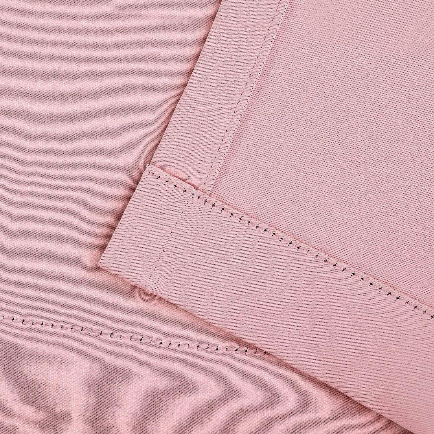Superior Solid Blackout Curtain Panel, Set of 2, 8 Grommet Curtains 52" W x 108" L, Mauve chalk