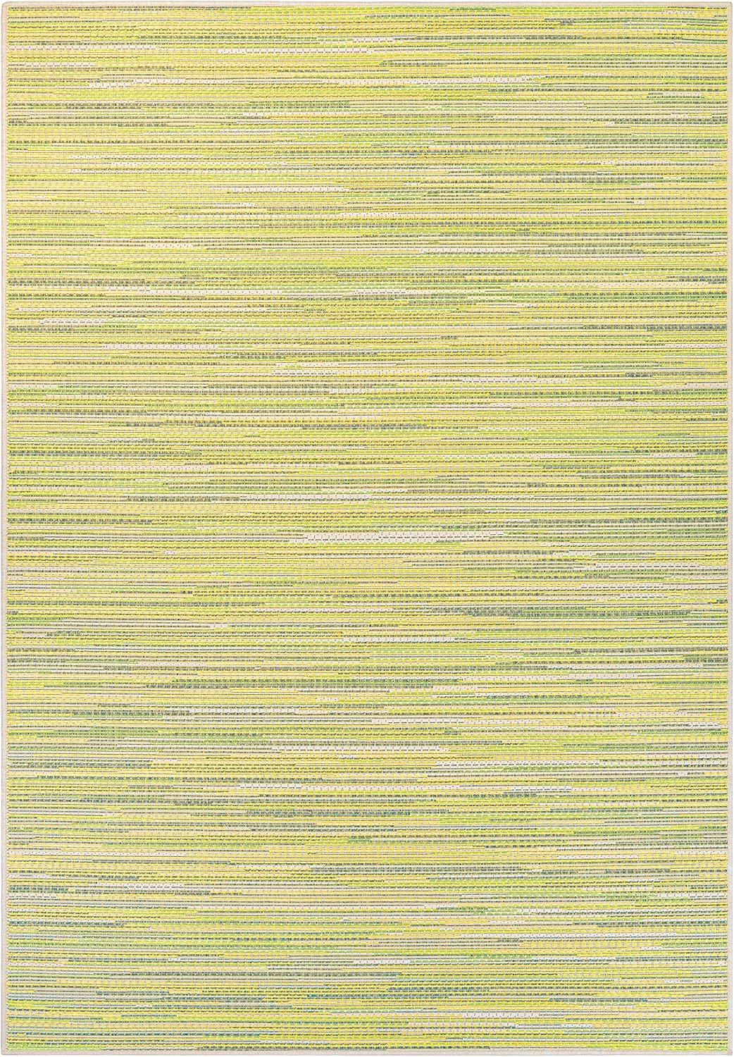 Couristan Monaco Alassio Indoor/Outdoor Area Rug, 5'10" x 9'2", Sand-Sea Mist Green-Lemon Yellow