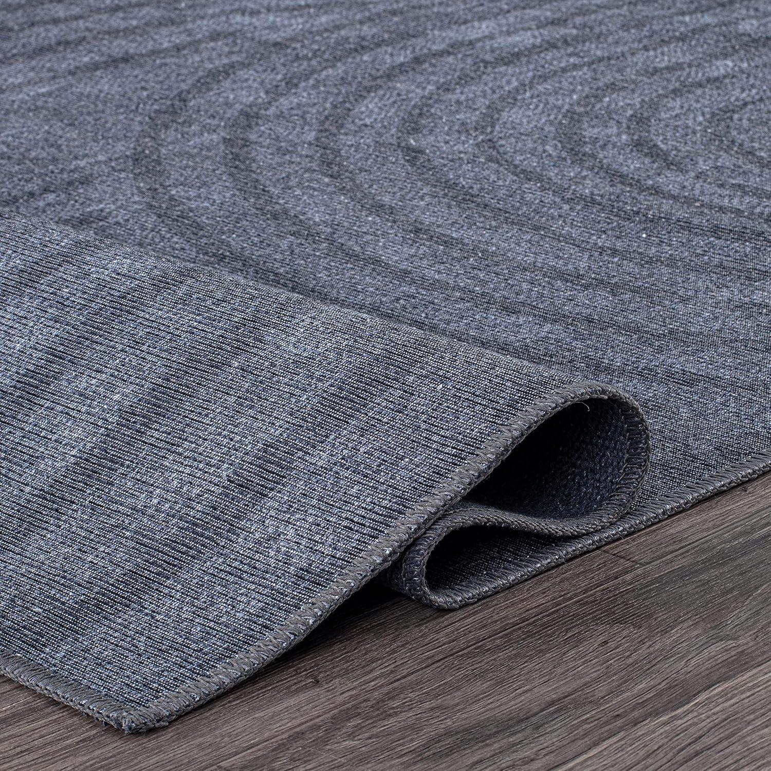 World Rug Gallery Contemporary Lines Machine Washable Area Rug