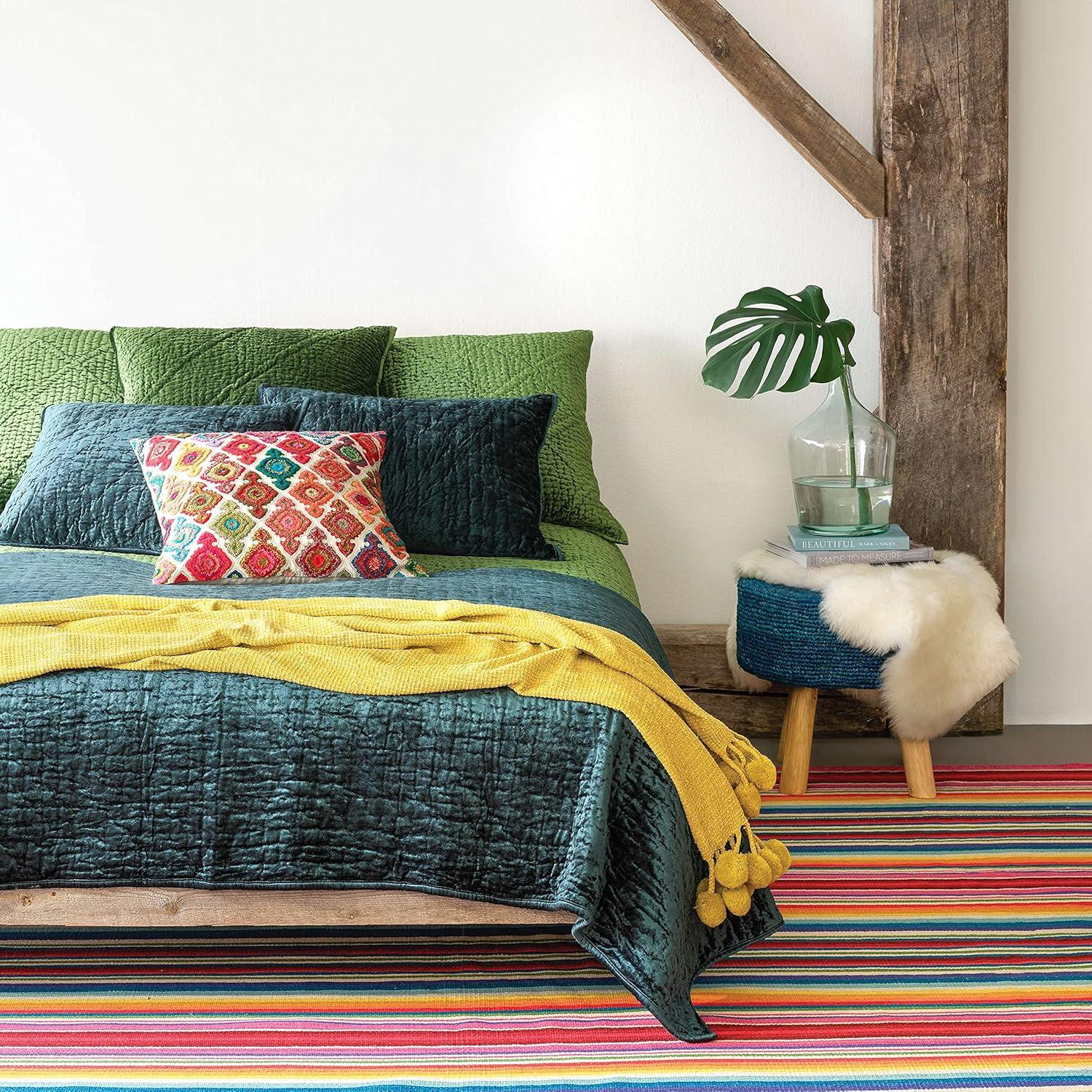 Pine Cone Hill Parisienne Velvet Evergreen Quilt