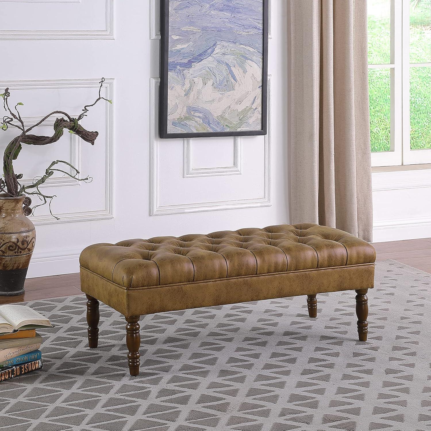 Classic Tufted Medium Bench - HomePop