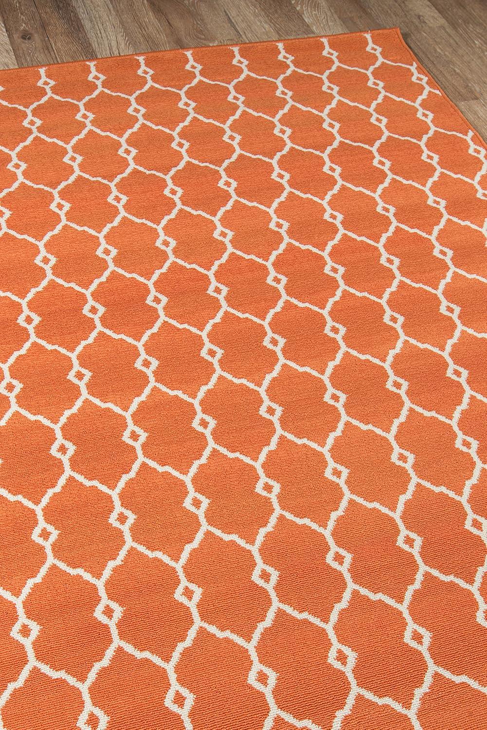 Momeni Contemporary Runner Area Rug, Orange, 2'3" X 7'6" Runner