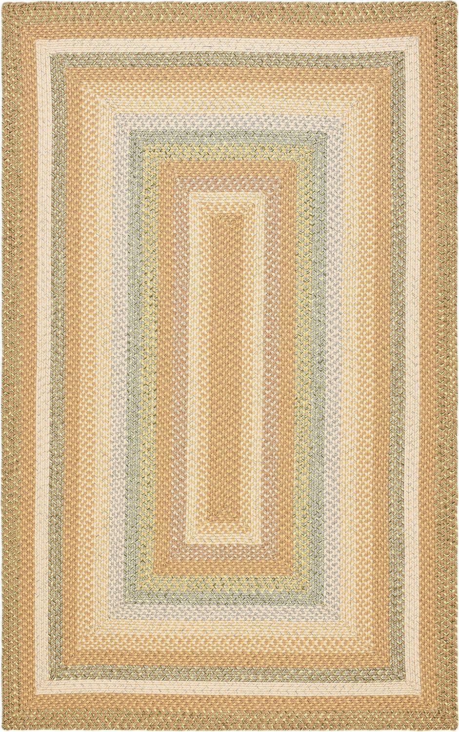 Braided BRD314 Hand Woven Area Rug - Tan/Multi - 4'x6' - Safavieh.