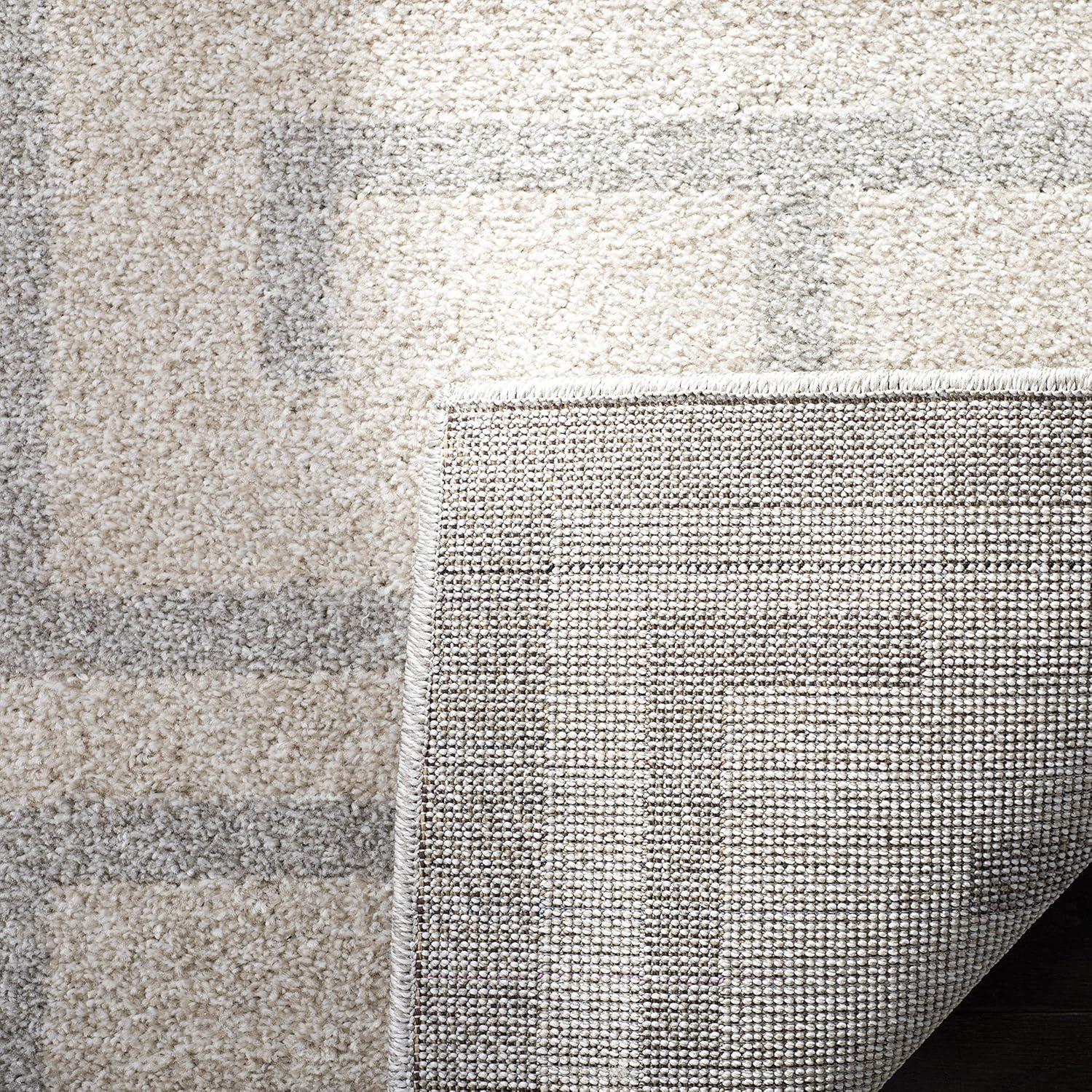 Amherst AMT404 Power Loomed Area Rug - Ivory/Light Grey - 5'3"x8' - Safavieh.