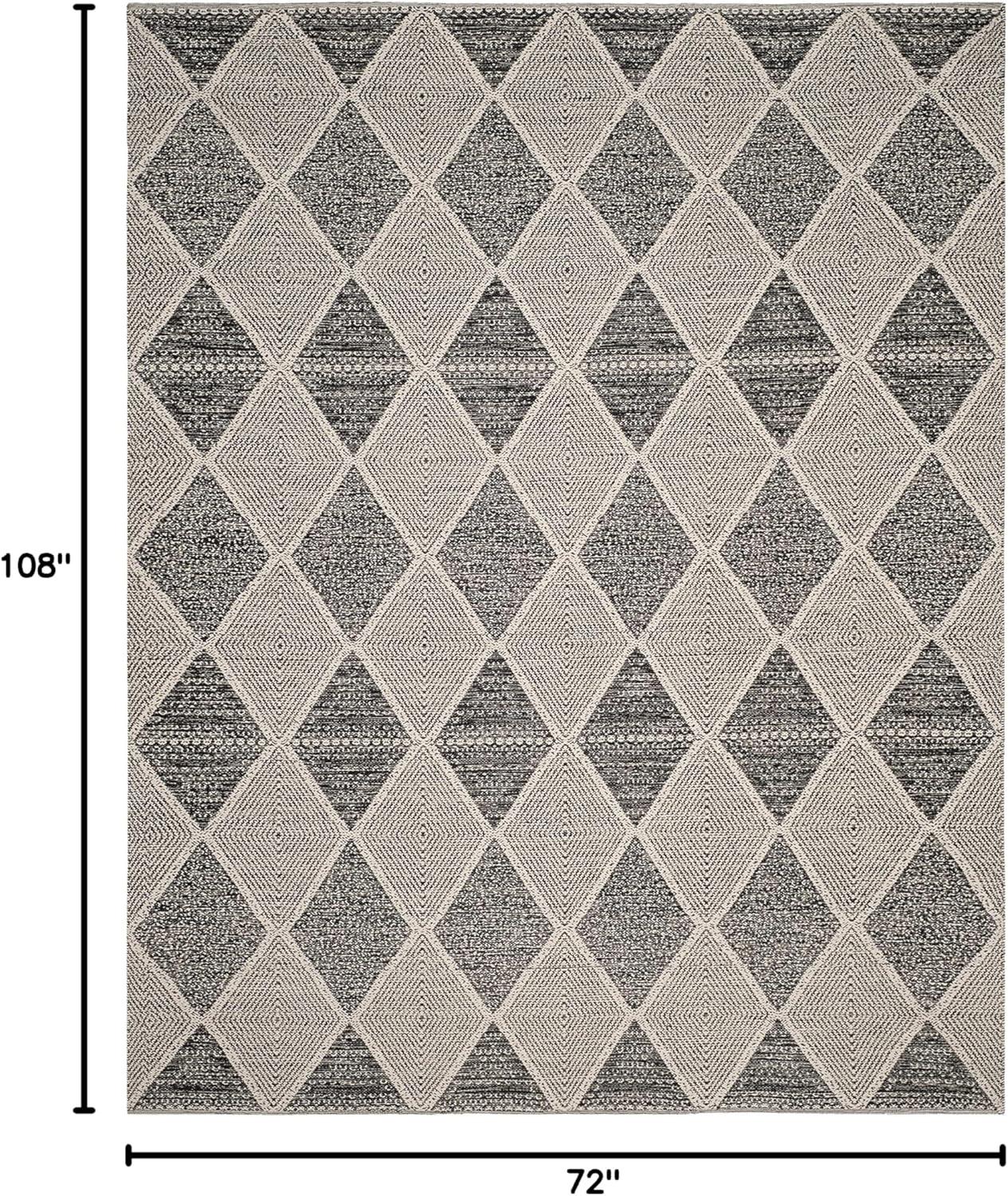 Montauk MTK822 Hand Woven Indoor Area Rug - Black - 6'x9' - Safavieh.
