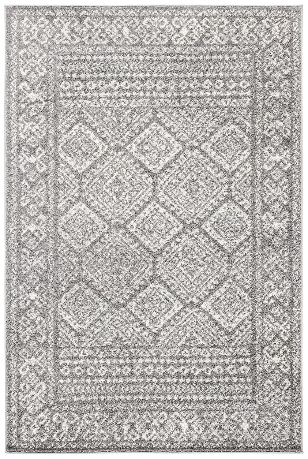 SAFAVIEH Tulum Ophelia Bordered Geometric Runner, 2' x 5', Ivory/Terracotta