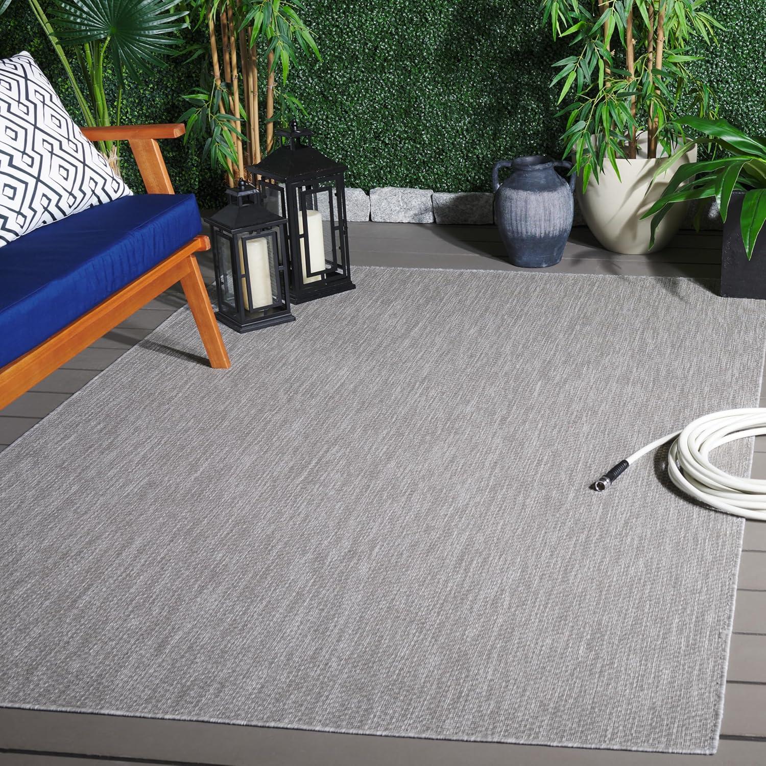 Beach House BHS260 Machine Made Loomed Area Rug - Grey - 5'-3" X 7'-6" - Safavieh