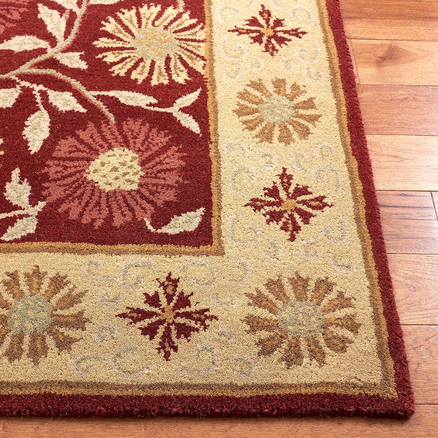 Heritage HG970 Handmade Area Rug - 5'x8' - Red/Beige - Safavieh