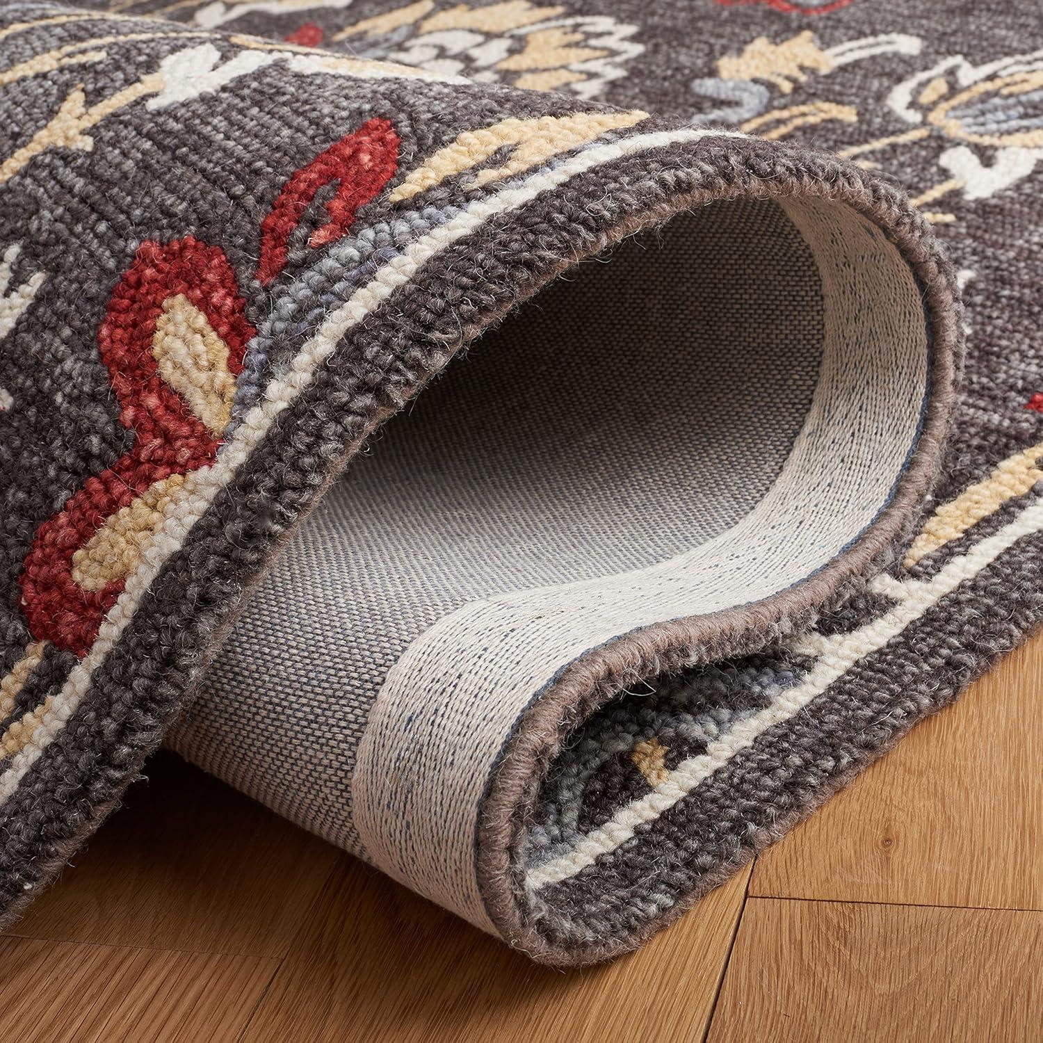 Blossom BLM276 Hand Tufted Area Rug - Dark Grey/Yellow - 8'x10' - Safavieh.