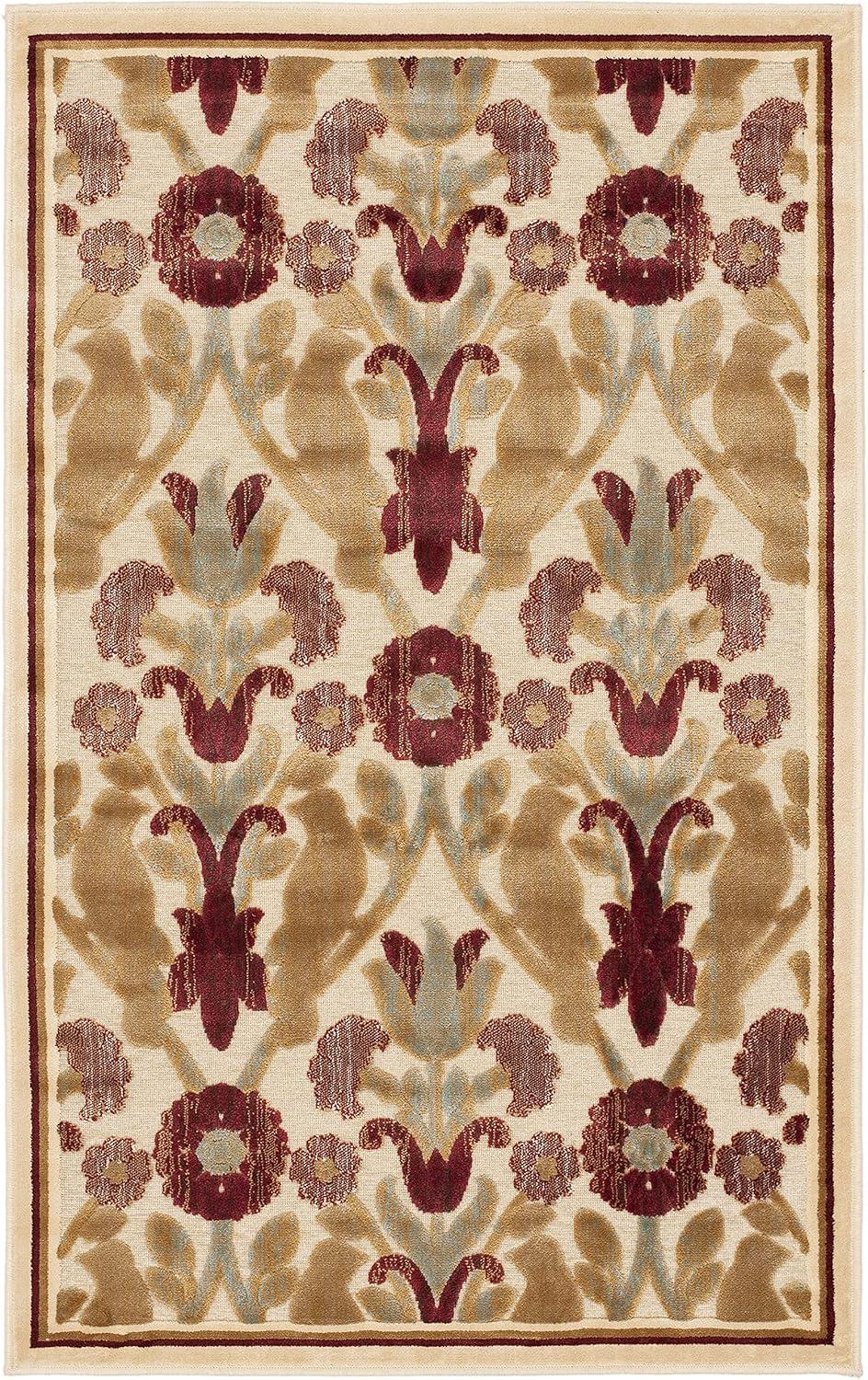 SAFAVIEH Paradise Torrey Floral Area Rug, Cream, 2'7" x 4'