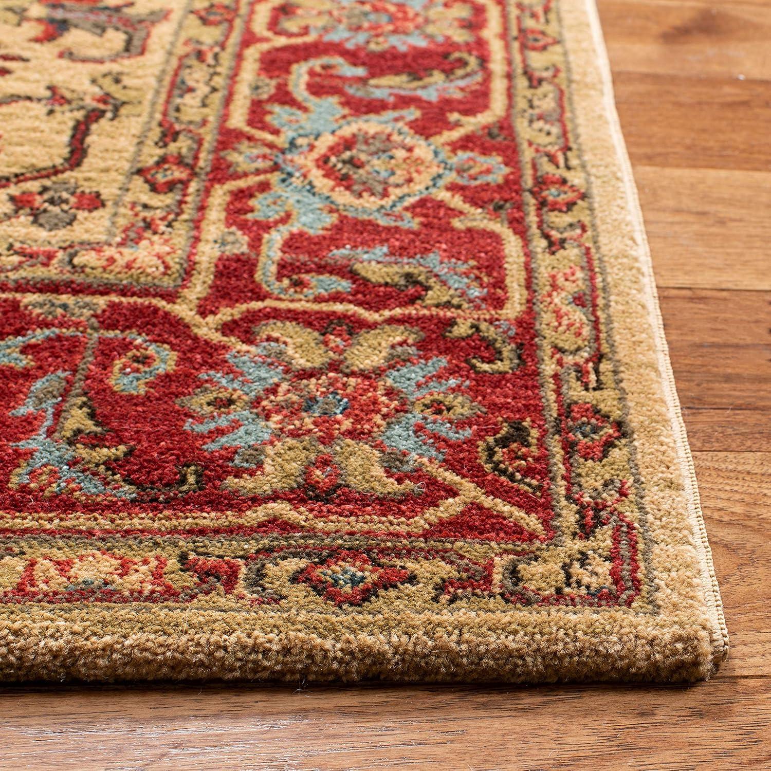 Mahal MAH693 Power Loomed Indoor Accent Rug - Beige/Red - 3'x5' - Safavieh