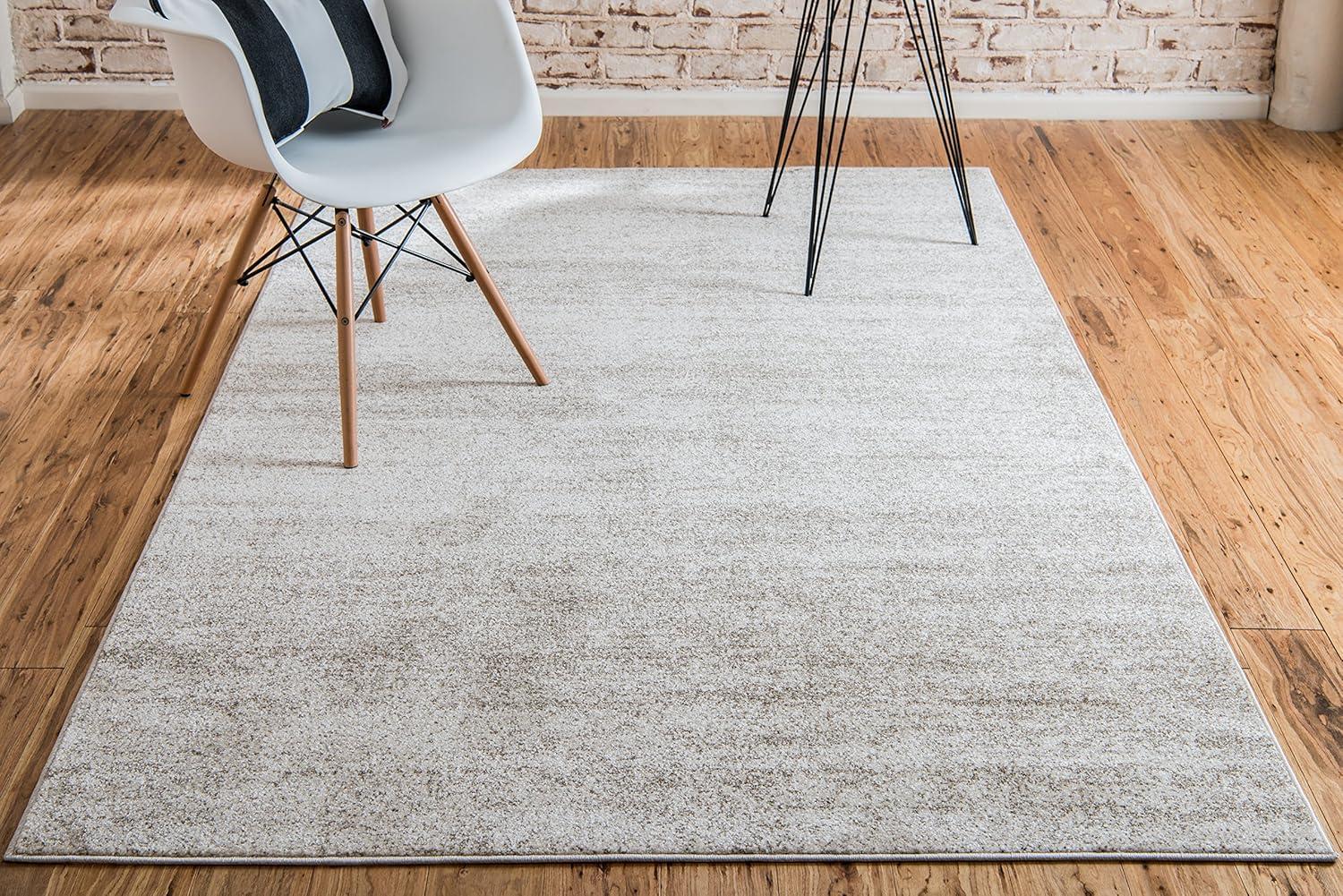 Unique Loom Del Mar Collection Area Rug - Lucille (9' x 12' 2" Rectangle Bone Beige)