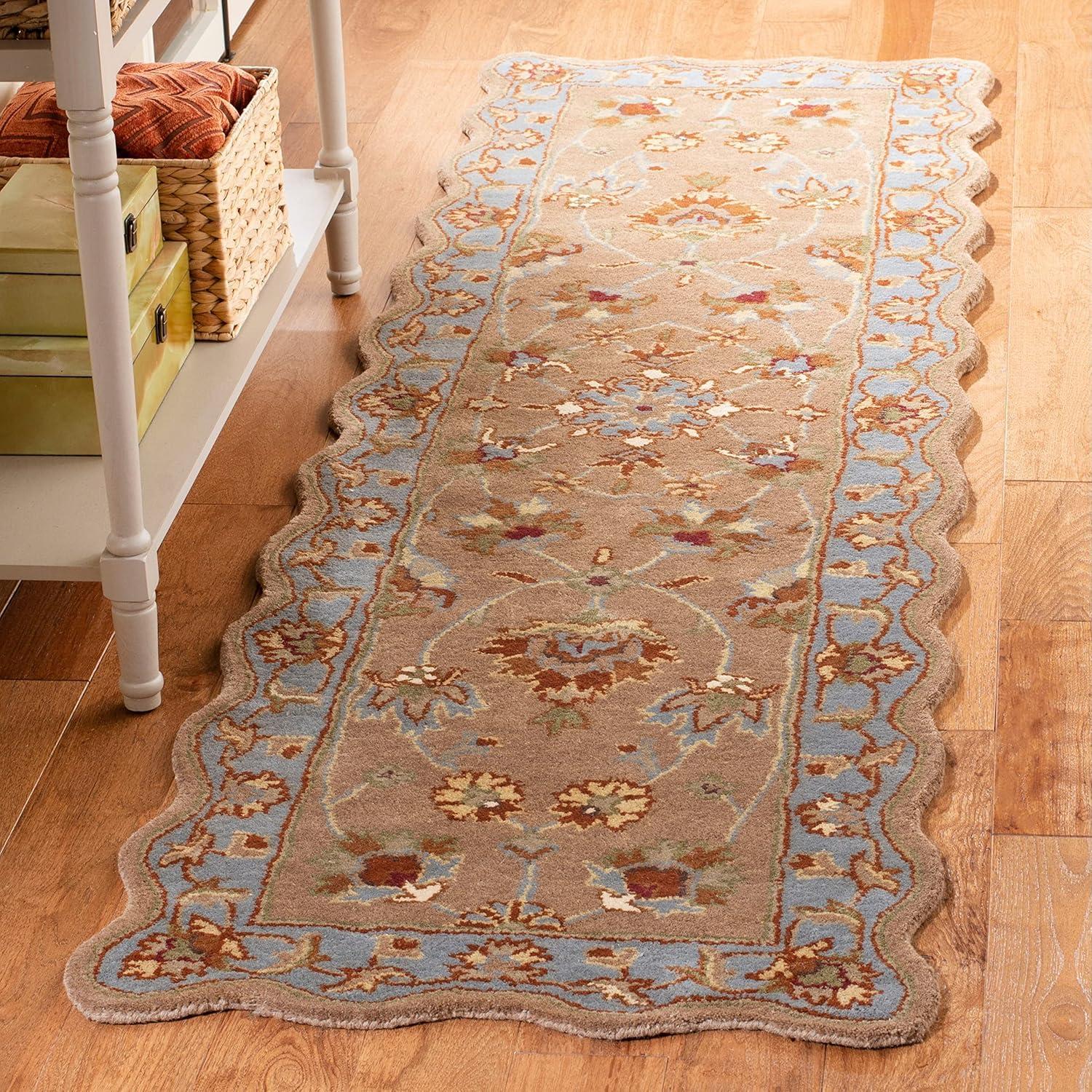 Reversible Blue Wool 4' x 6' Hand-Tufted Area Rug