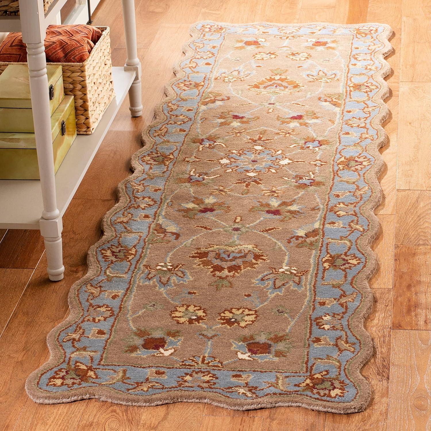 Heritage HG821 Hand Tufted Area Rug - Beige/Blue - 6'x9' - Safavieh.
