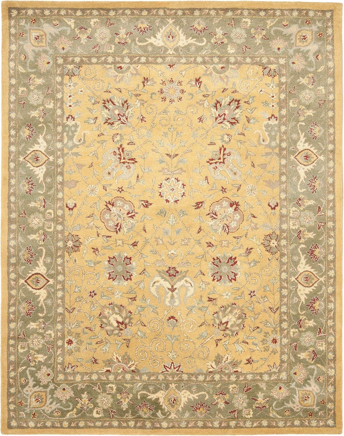 Heirloom Gold Hand-Tufted 6'x9' Premium Wool Area Rug