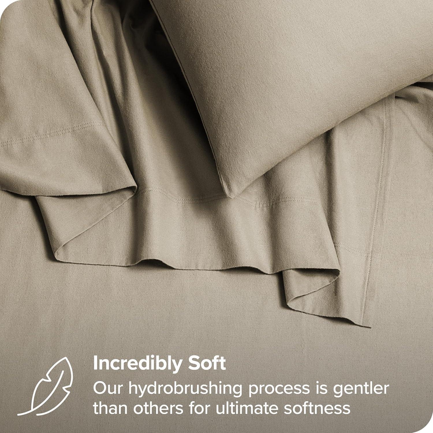 Bare Home Organic 100% Cotton Flannel Sheet Set