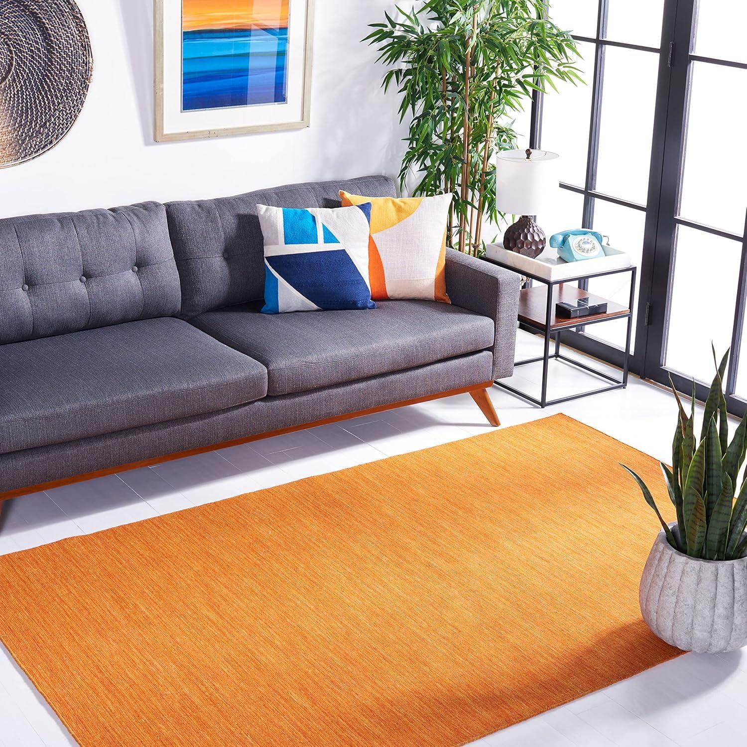 Kilim KLM850 Hand Loomed Area Rug - Orange - 8'x10' - Safavieh