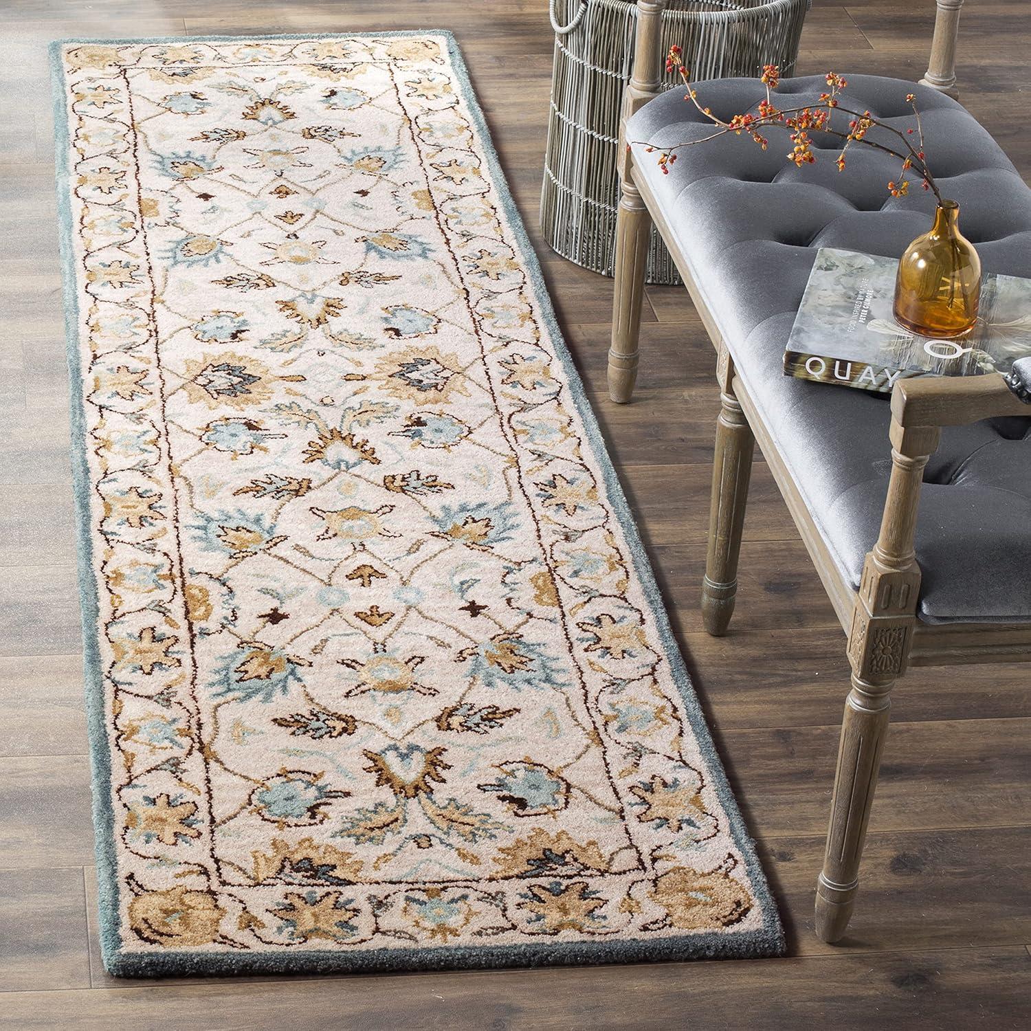 Antiquity AT812 Hand Tufted Indoor Runner Rug - Beige/Beige - 2'3"x8' - Safavieh
