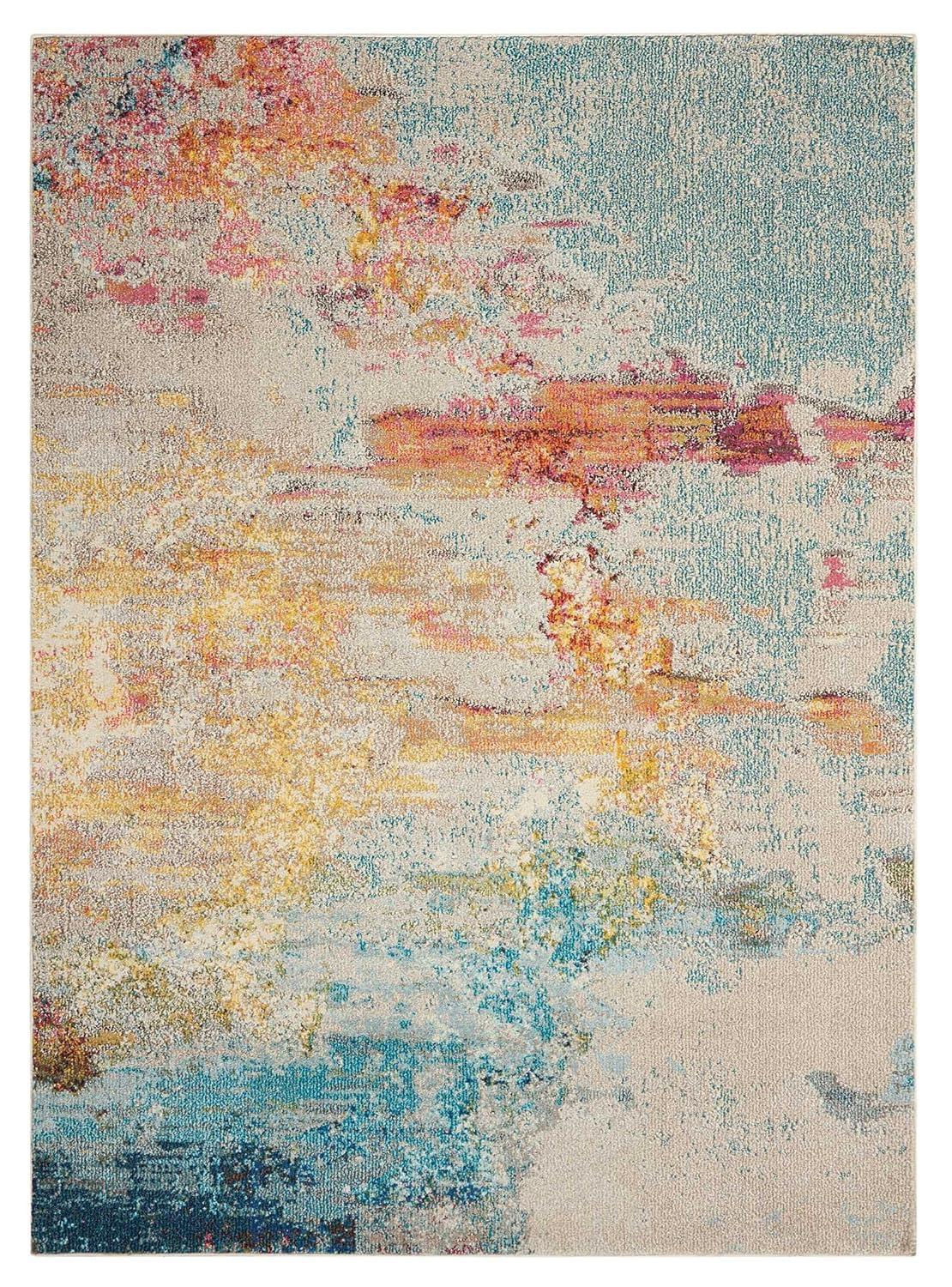 Nourison Celestial CES02 Sealife Indoor Area Rug 3'11" x 5'11"