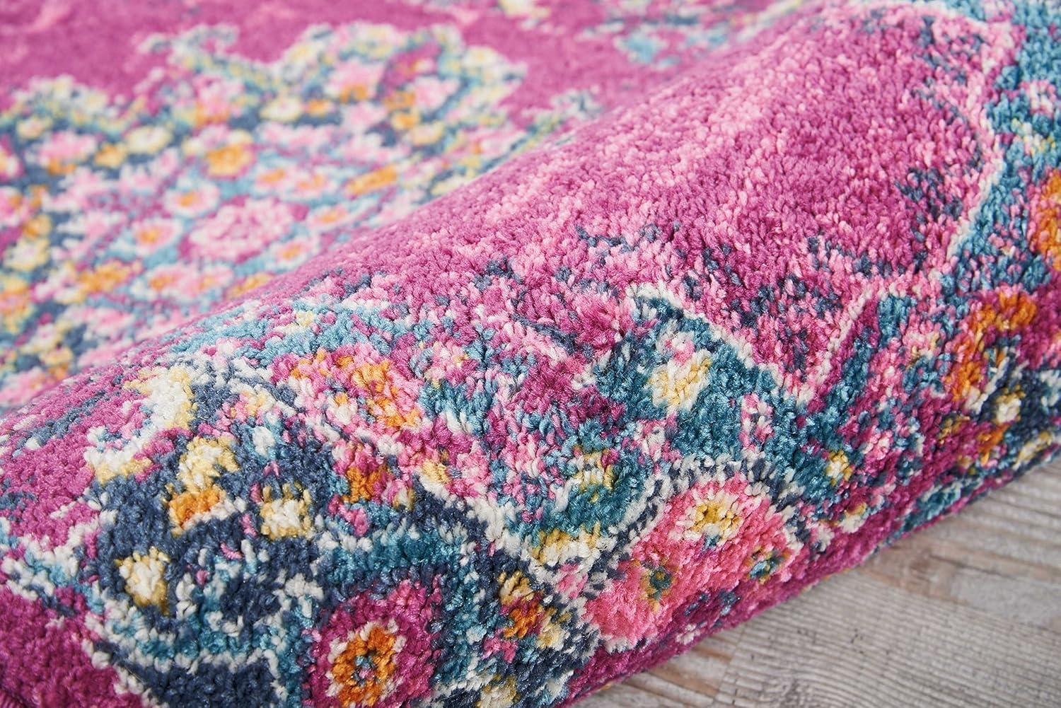 Nourison Passion Medallion Bohemian Indoor Rug Fuchsia 1'10" x 2'10"