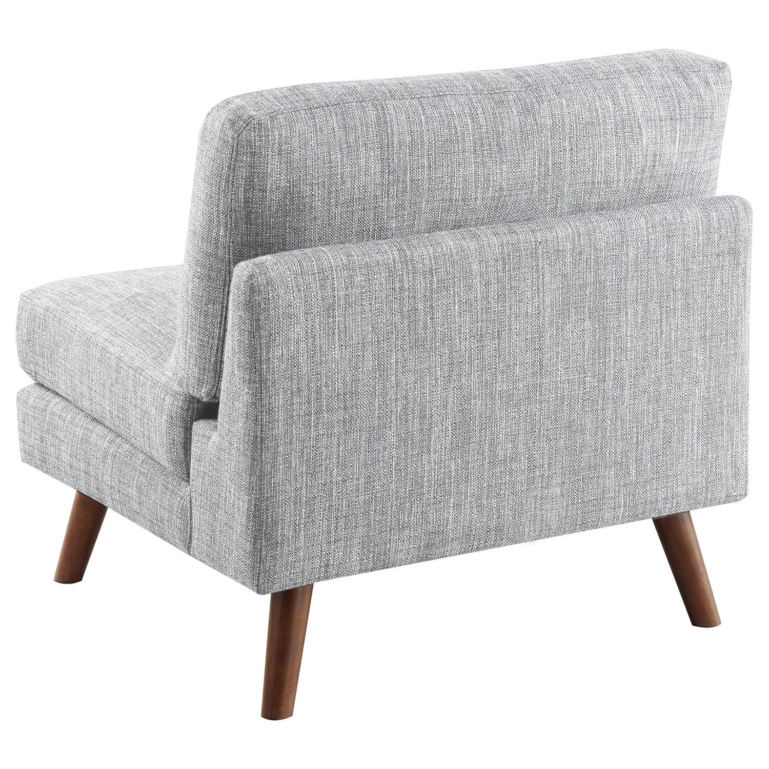 Churchill Button Tufted Armless Chair Grey