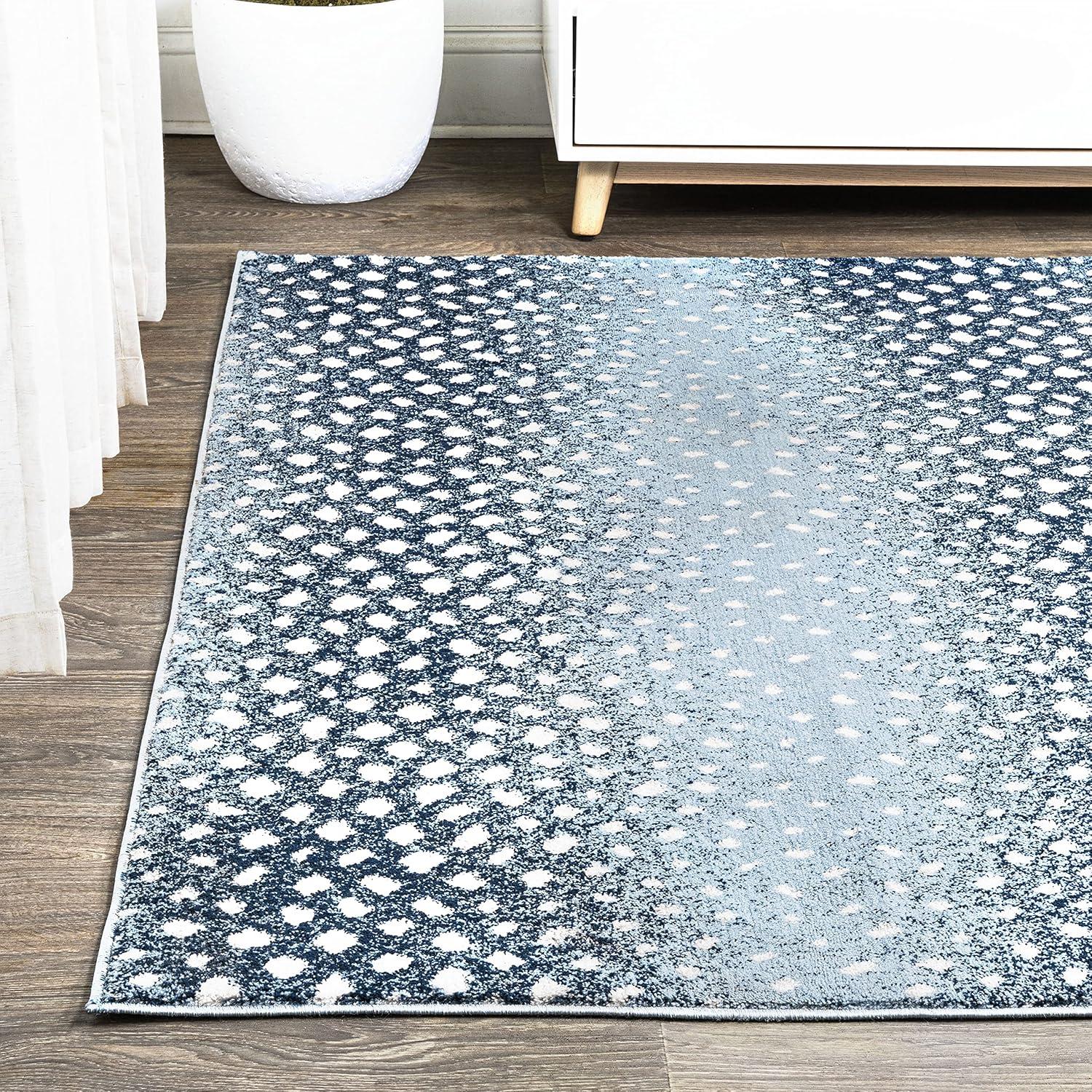 3'x 5' Antelope Modern Animal Area Rug, Blue/Cream - JONATHAN Y