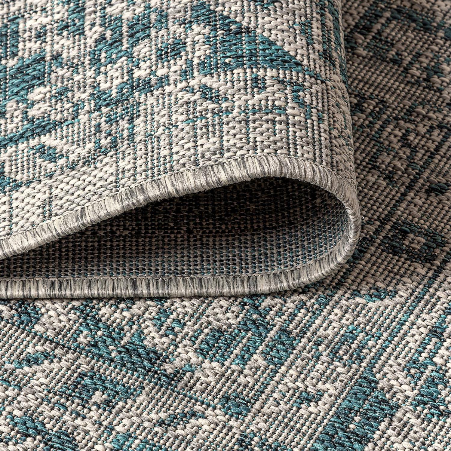 Nate Boho Medallion Textured Weave Indoor/Outdoor Rug