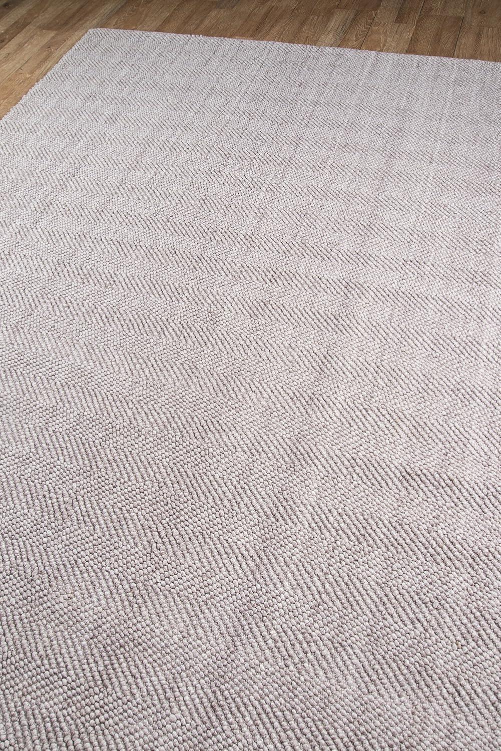 5'x8' Solid Woven Area Rug Brown - Erin Gates By Momeni: Modern Handmade Low Pile Indoor Rectangle Rug